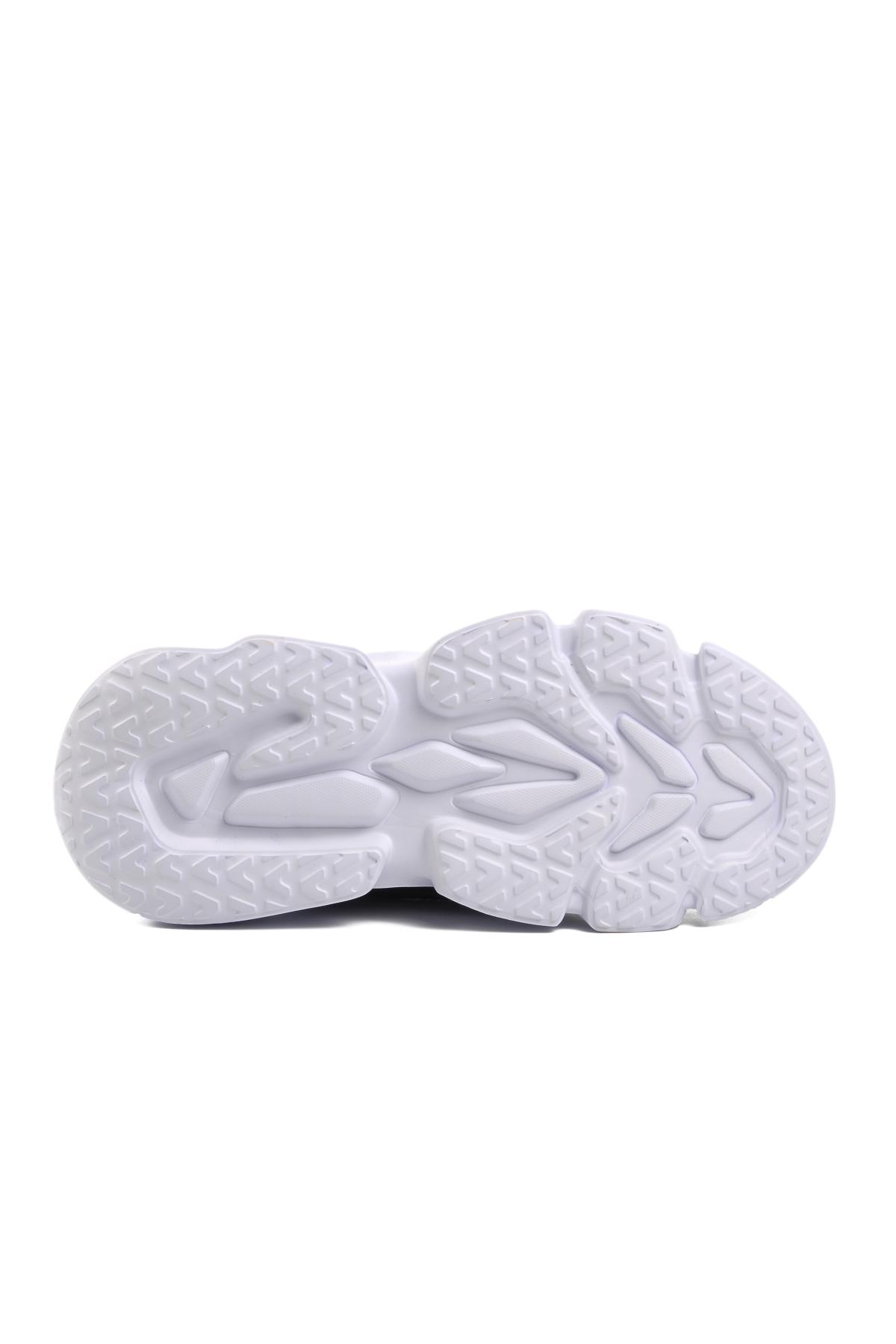 Hura Siyah-Beyaz Fileli Hafif Unisex Spor Ayakkabı - Görsel 6