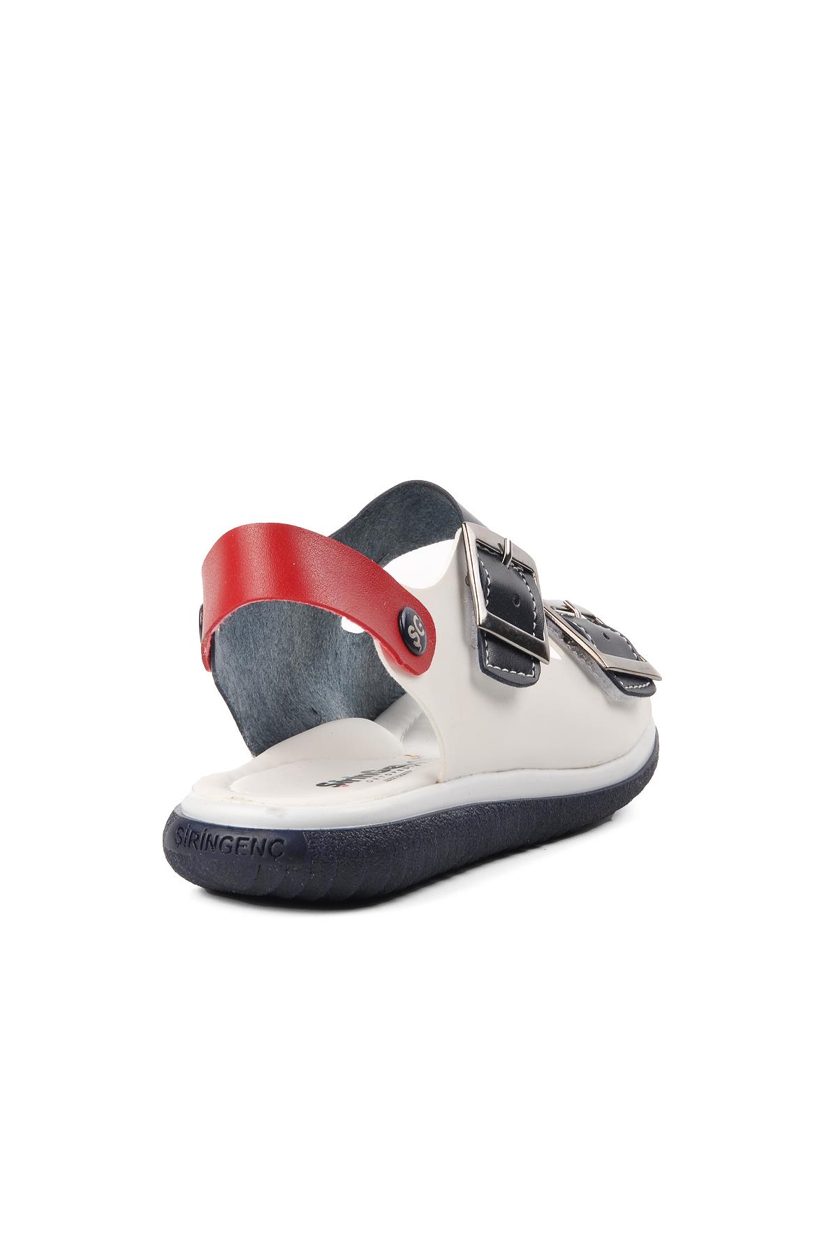 Şng 1530-F Lacivert-Beyaz-Kırmızı Erkek Çocuk Sandalet - Görsel 5