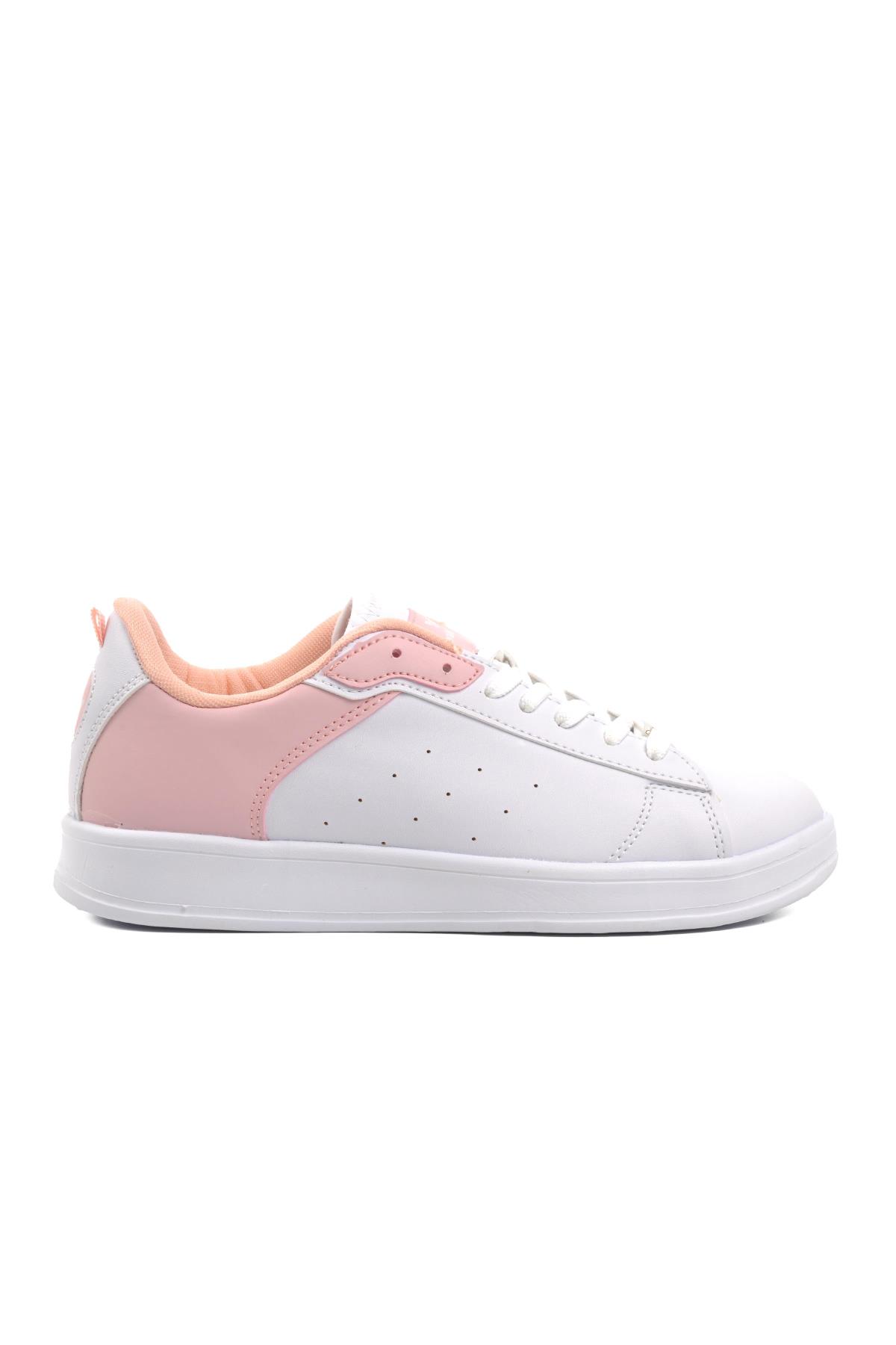 Lena Beyaz-Pudra Unisex Sneaker - Görsel 2