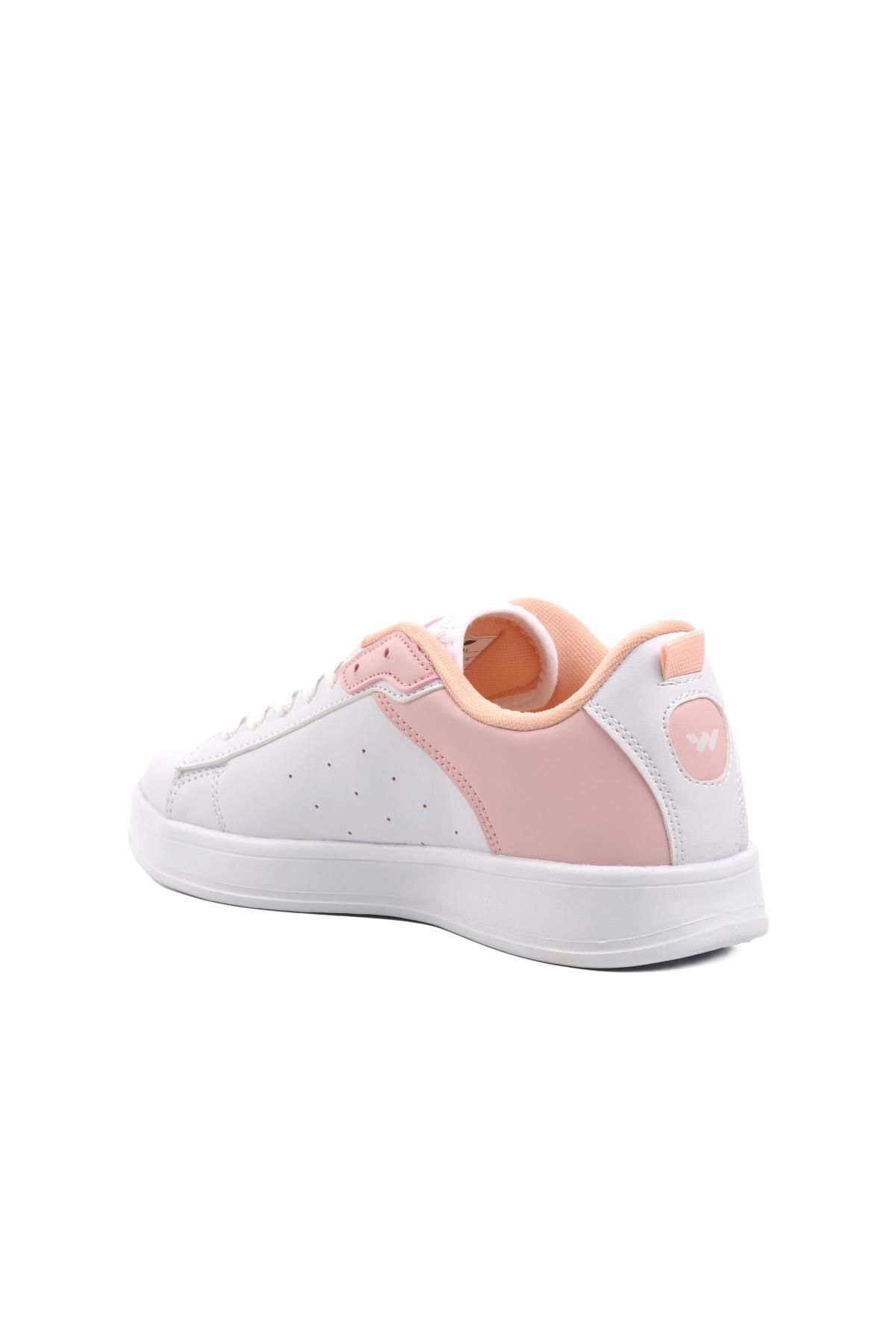 Lena Beyaz-Pudra Unisex Sneaker - Görsel 5