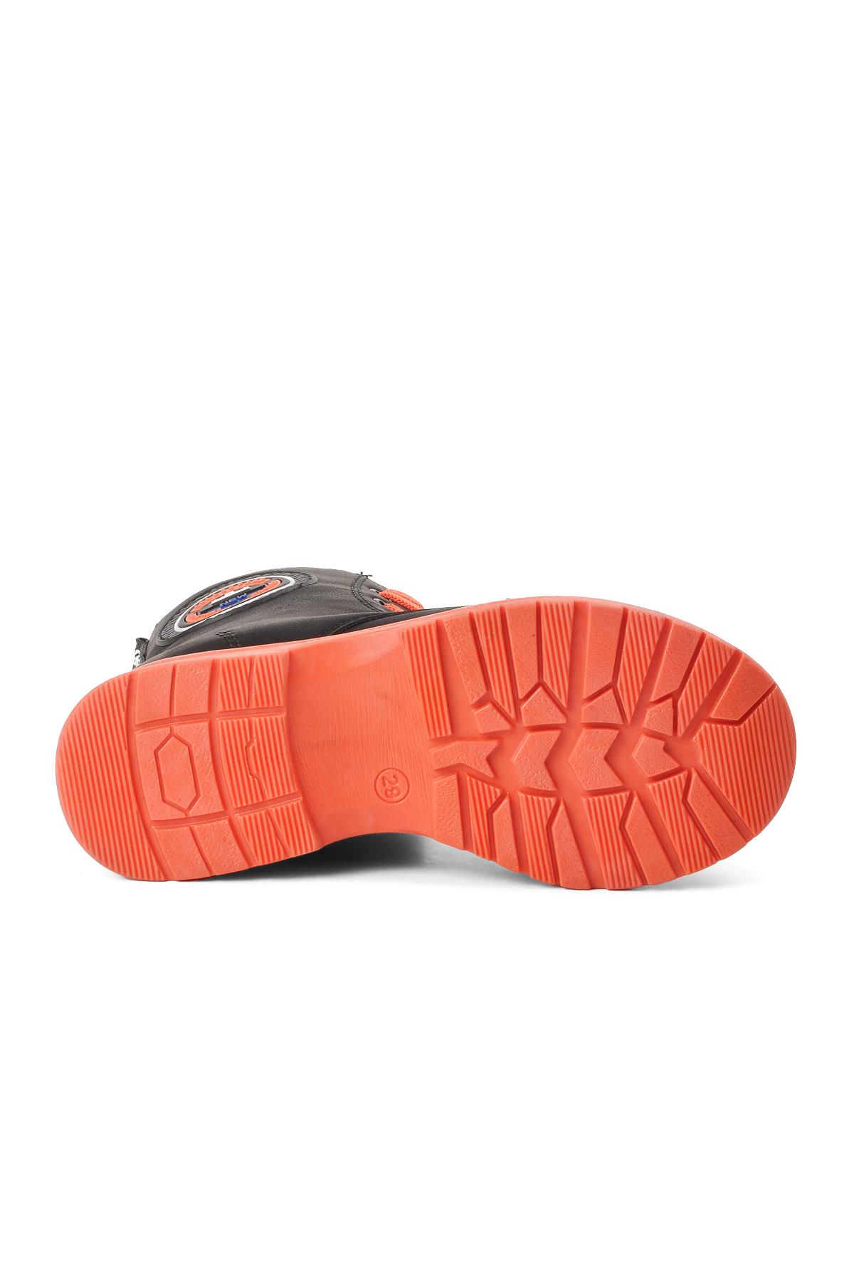 Peris-P Siyah-Turuncu İçi Kürklü Kız Çocuk Bot - Görsel 6