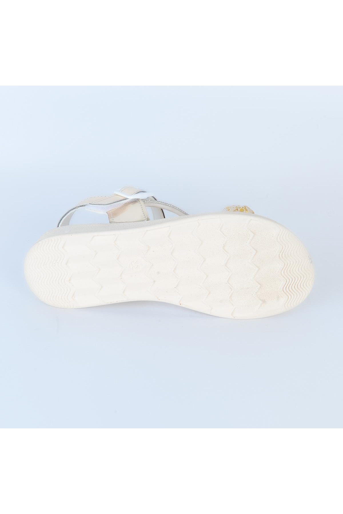 4560 Düz Simli Kız Çocuk Sandalet - Görsel 4