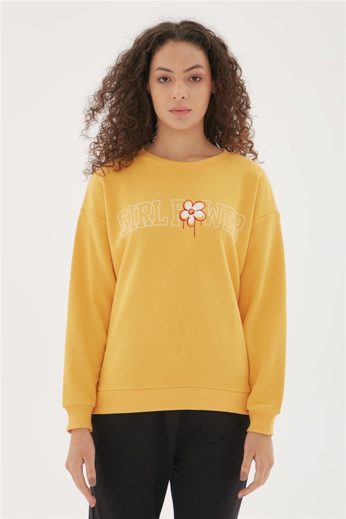 Bask l Sweatshirt Hardal Mustard Fiyatlar Flo