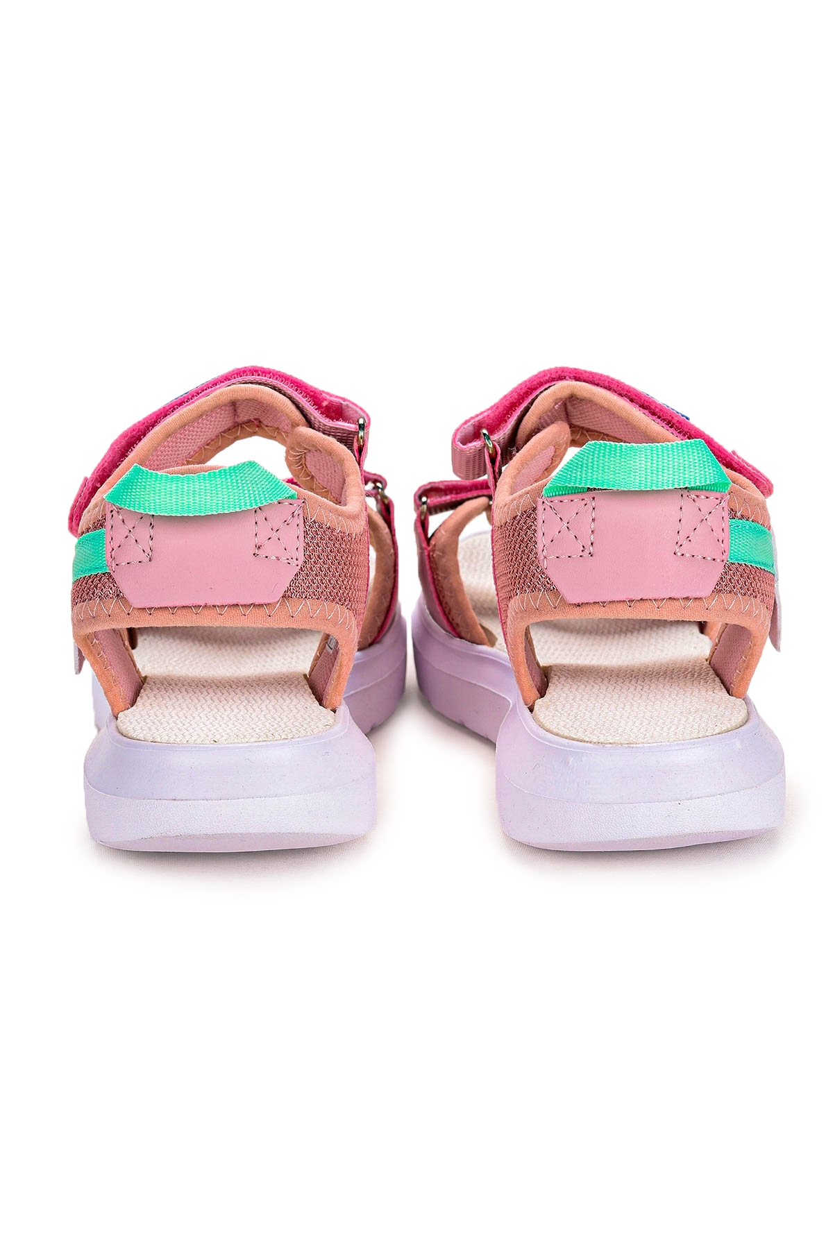 Cırtlı Yürüyüş Kız/Erkek Çocuk Sandalet 200 Pudra - Yeşil - Görsel 5