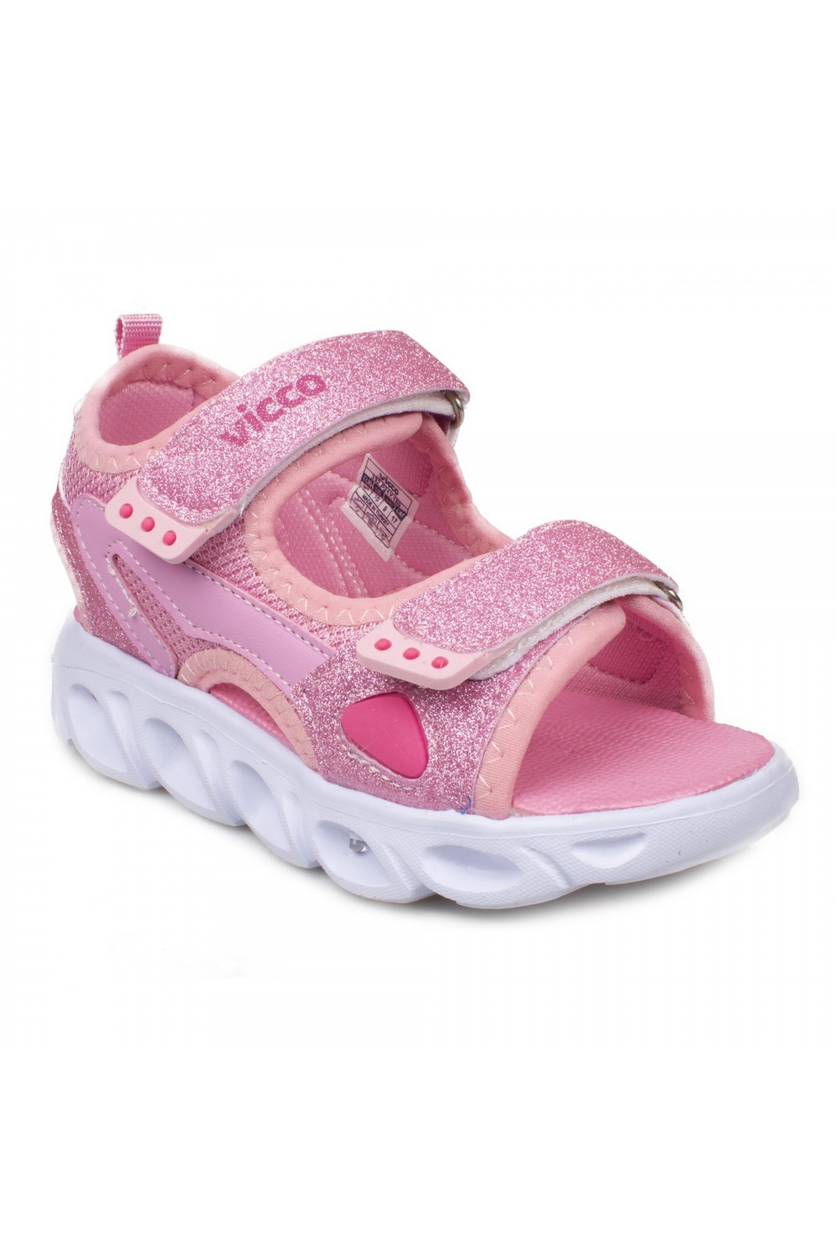 332.p21Y189 Roy Patik Phylon Işıklı Pembe Çocuk Sandalet - Görsel 3