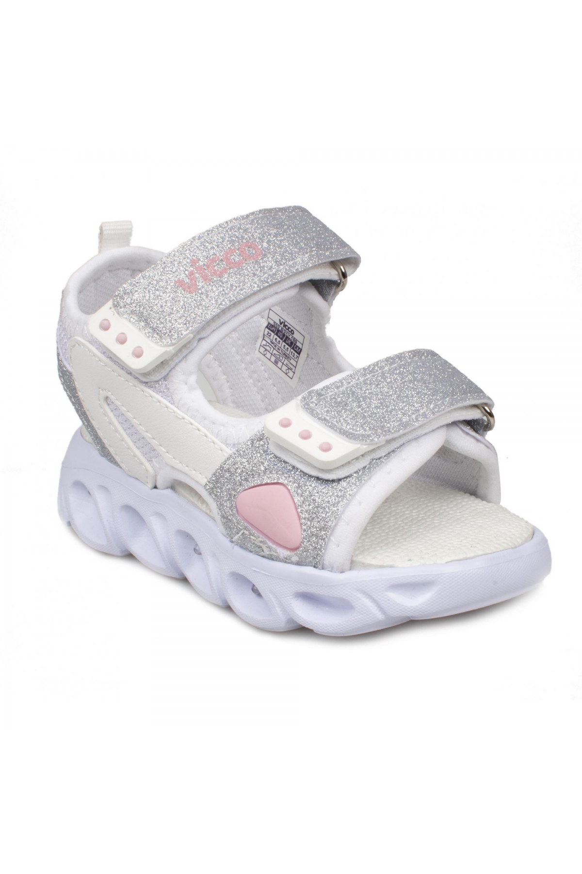 332.p21Y189 Roy Patik Phylon Işıklı Beyaz Çocuk Sandalet - Görsel 3