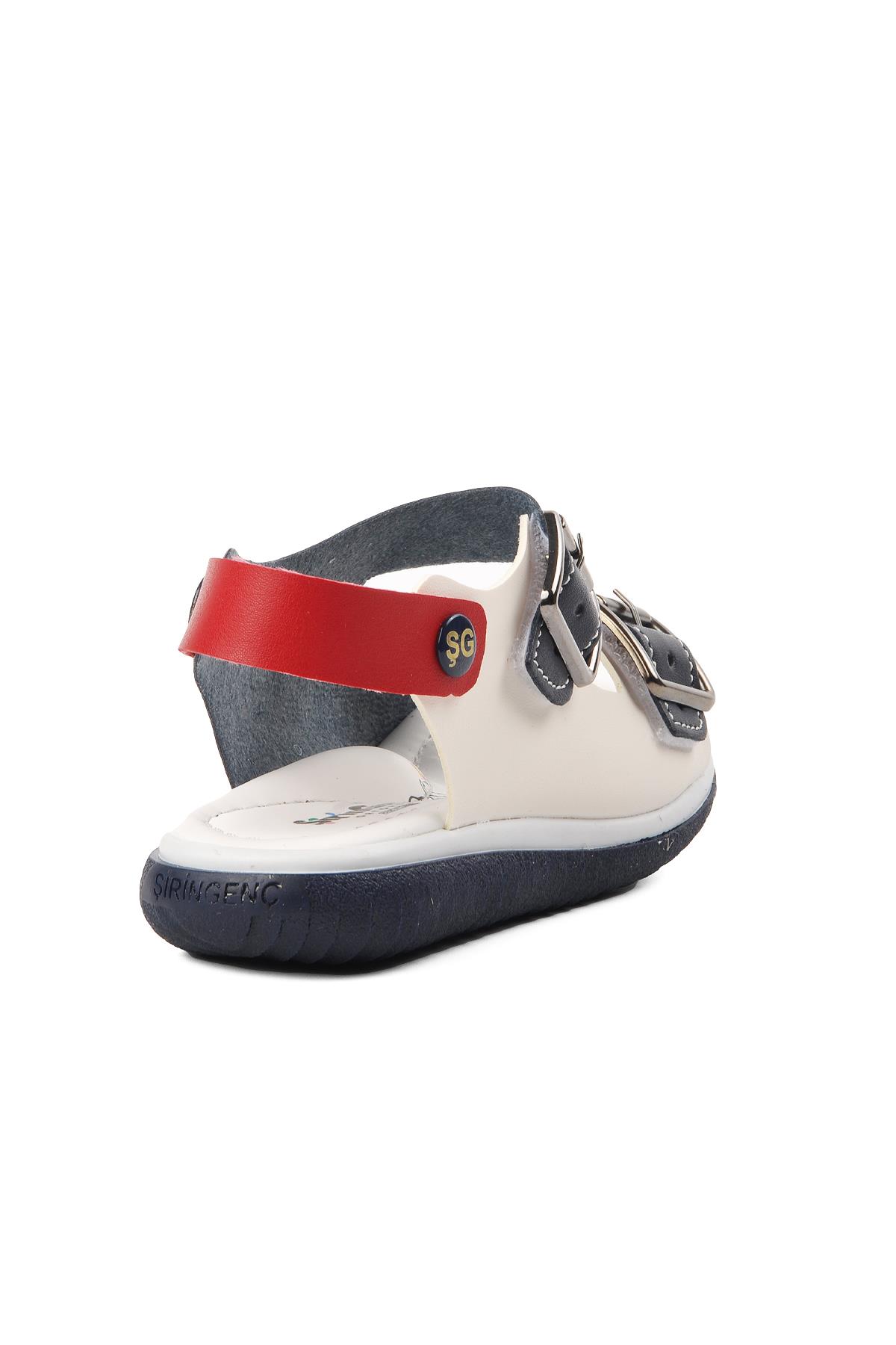 Şng 1530-P Lacivert-Beyaz-Kırmızı Erkek Çocuk Sandalet - Görsel 5