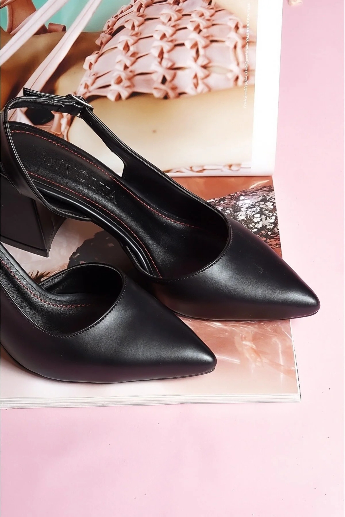 Divolya Divolya Sahra Siyah Topuklu Günlük Kullanım Ayakkabı Topuklu Ayakkabı | Flo Siyah - 5. görsel