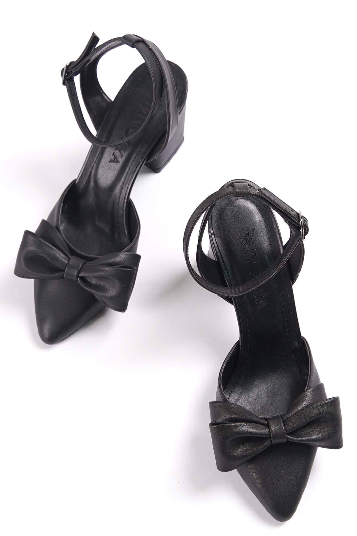 Derin Siyah Cilt Fiyonklu Topuklu Günlük Ayakkabı - Görsel 3