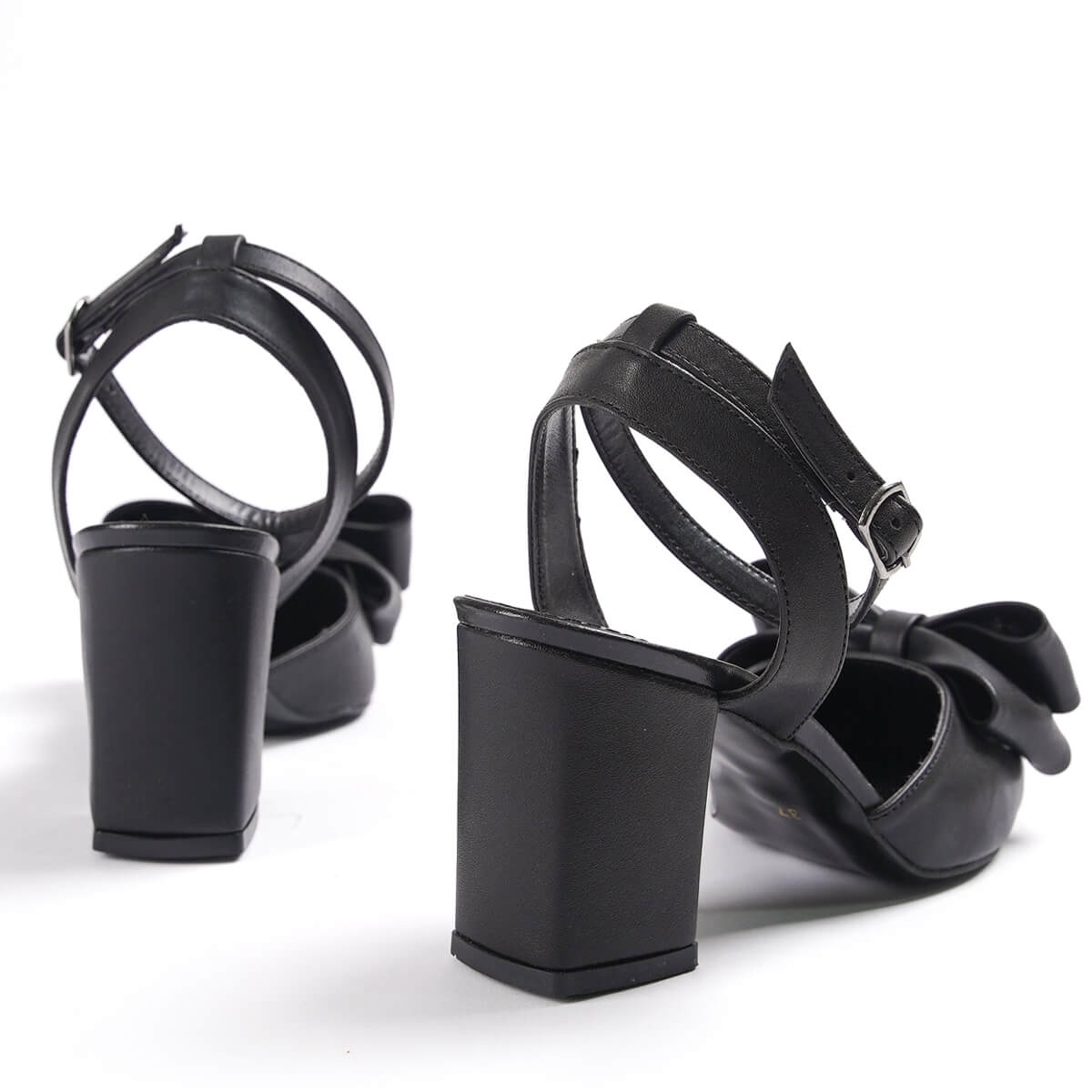 Derin Siyah Cilt Fiyonklu Topuklu Günlük Ayakkabı - Görsel 6