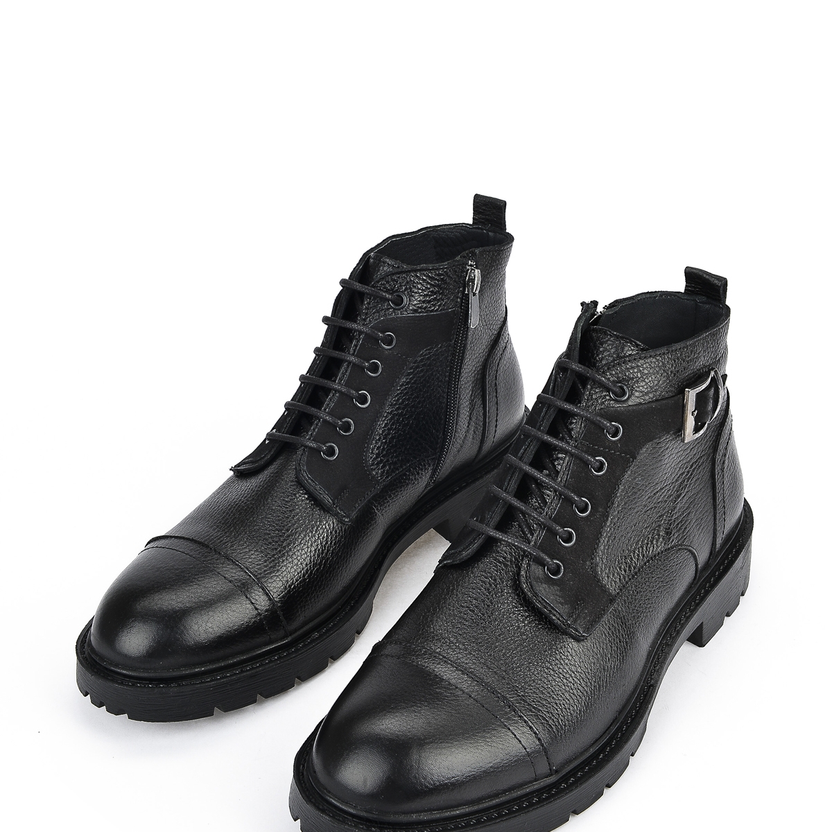 Erkek Hakiki Deri Bot 143447Z306 Siyah - Görsel 8