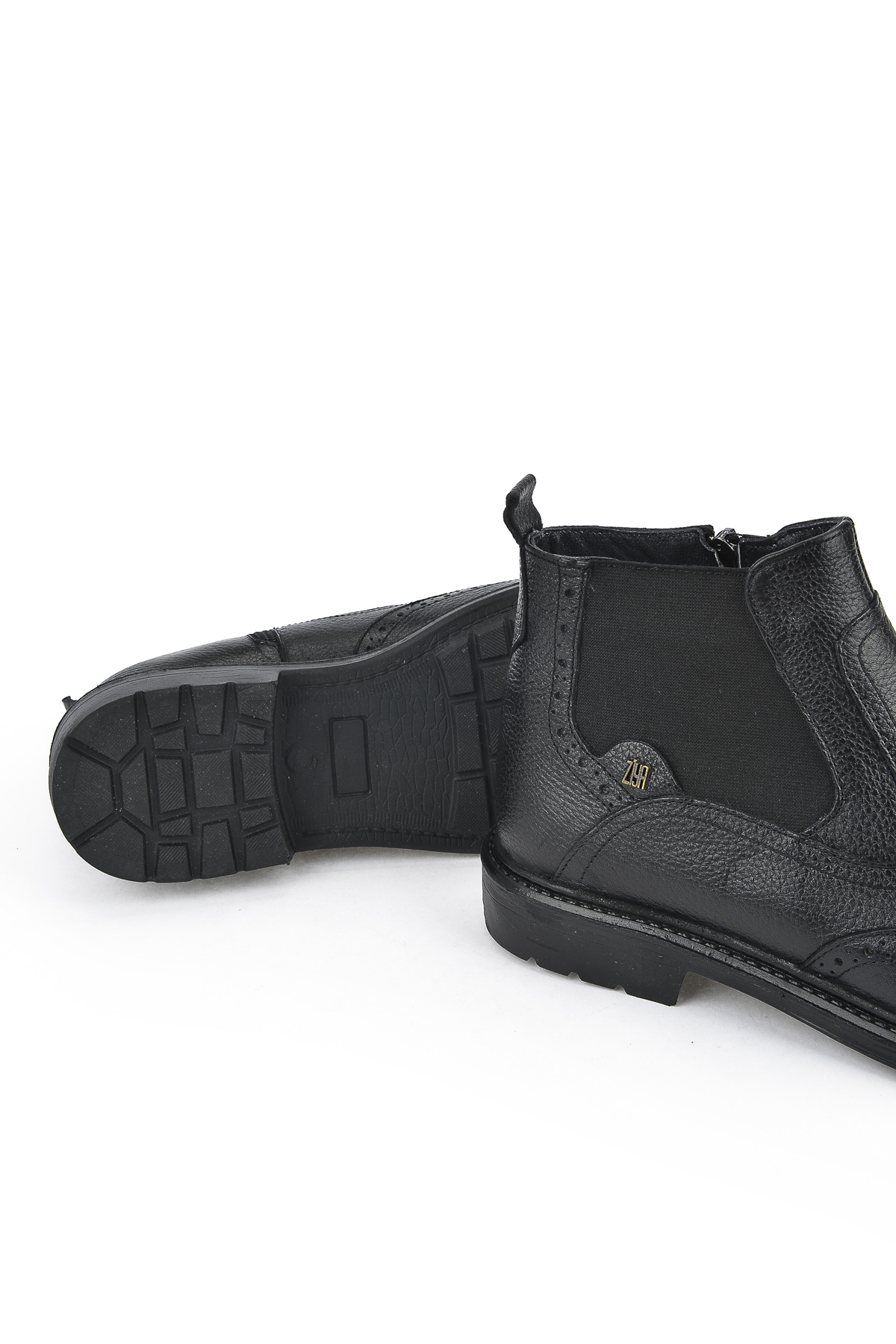 Erkek Hakiki Deri Bot 133447Z202 Siyah - Görsel 7