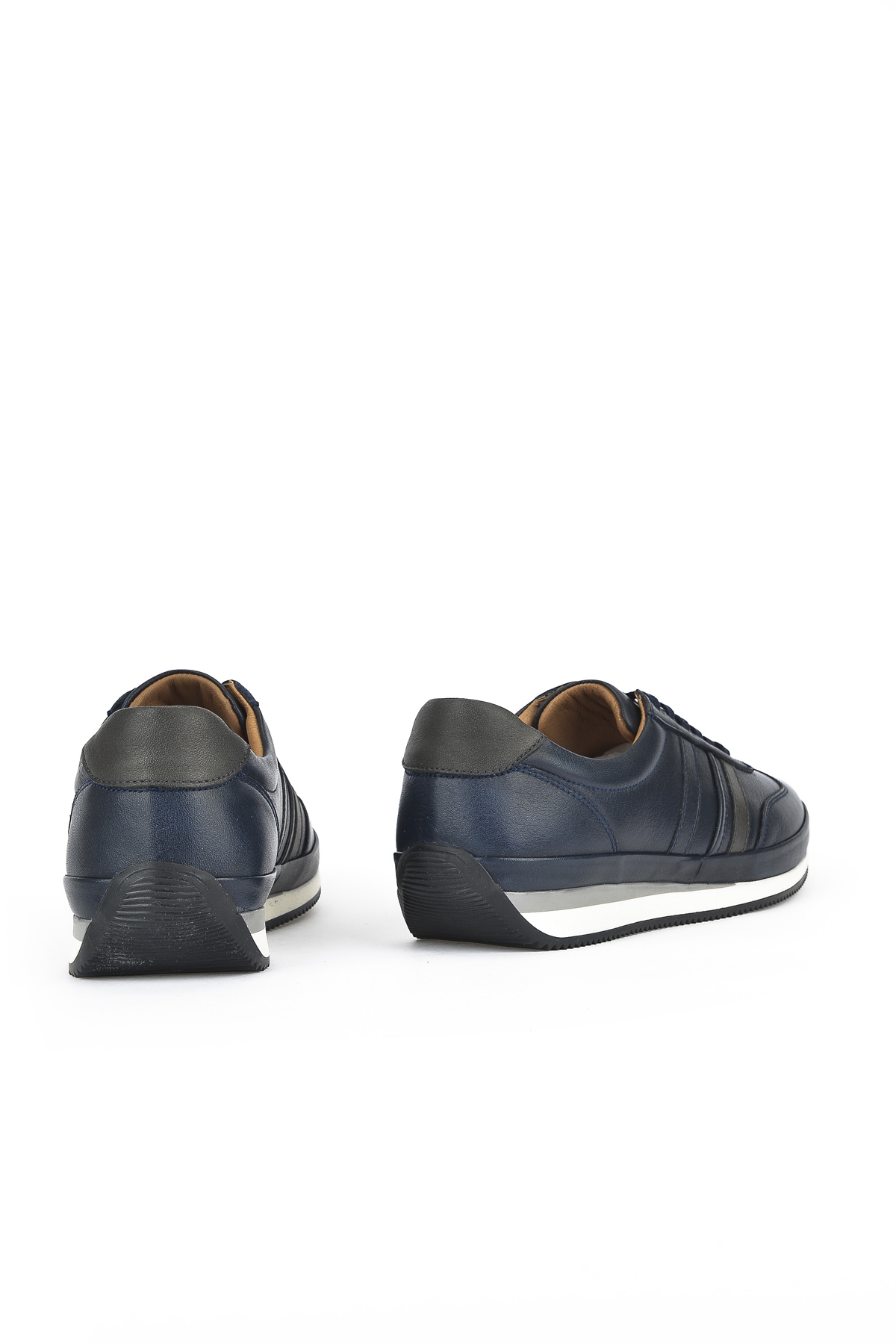 Erkek Hakiki Deri Sneaker 1311002 060 Lacivert - Görsel 6