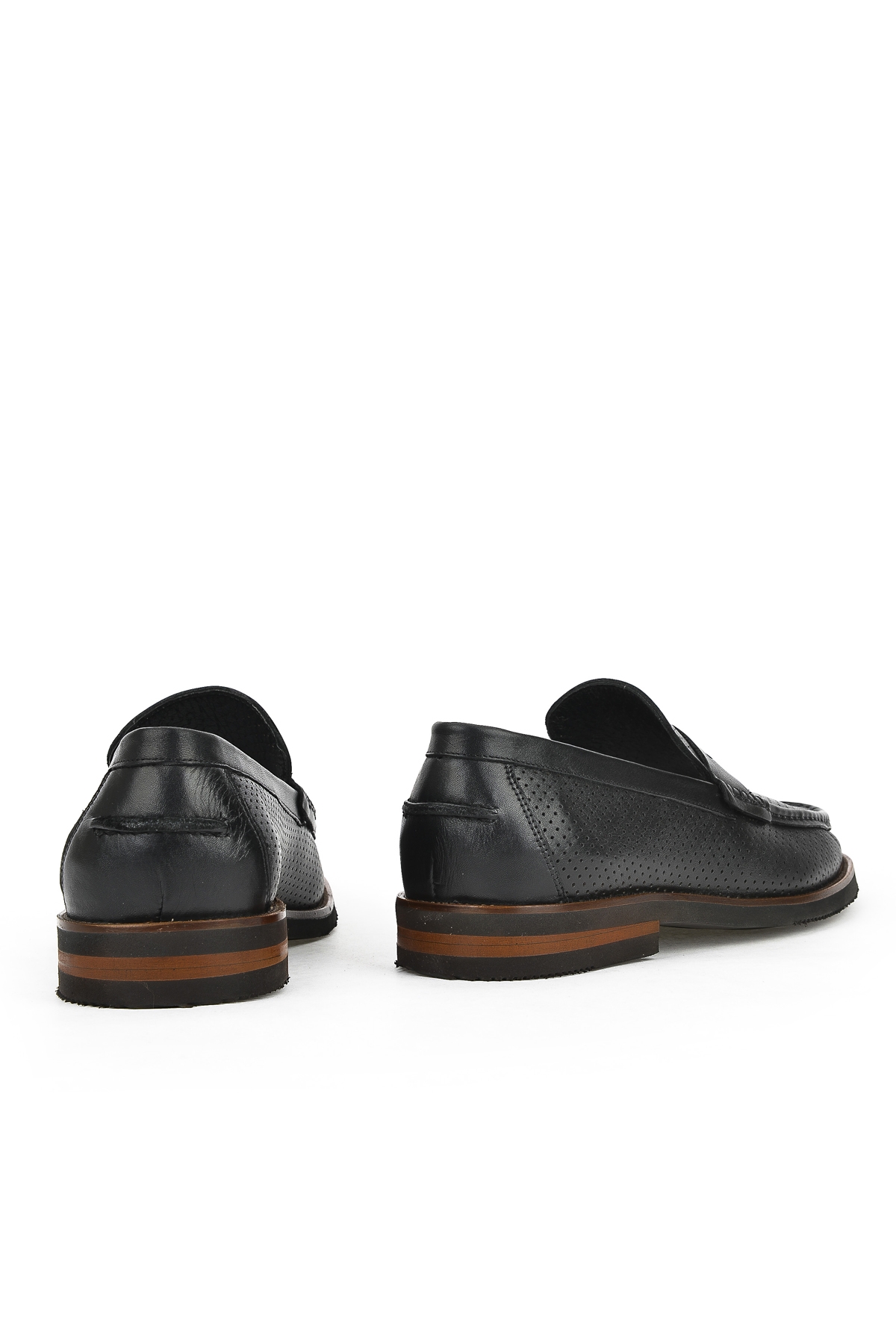 Erkek Hakiki Deri Ayakkabı 14192Z167512 Siyah - Görsel 4