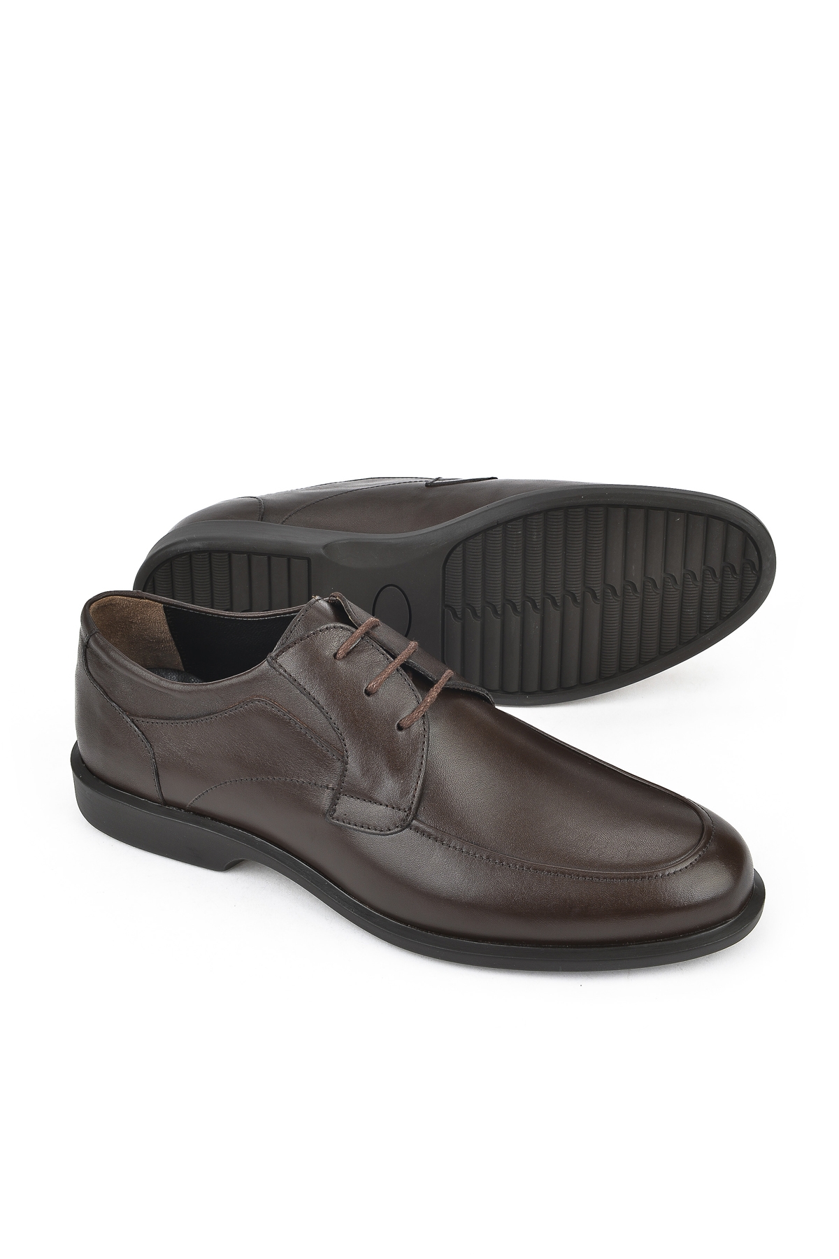 Erkek Hakiki Deri Ayakkabı 14192Z16783 Kahve - Görsel 5