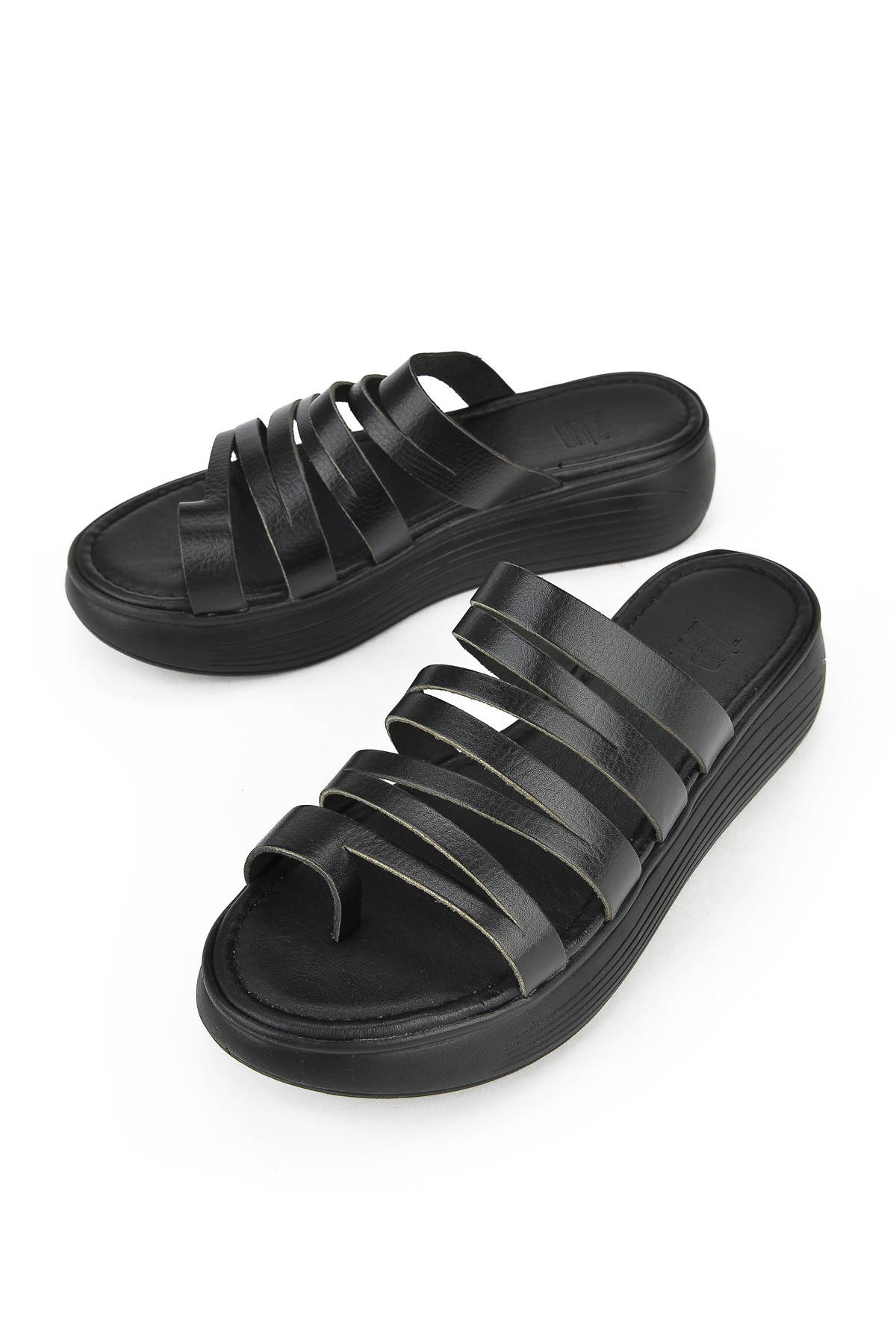 Kadın Hakiki Deri Terlik 1411010Z539 Siyah - Görsel 5