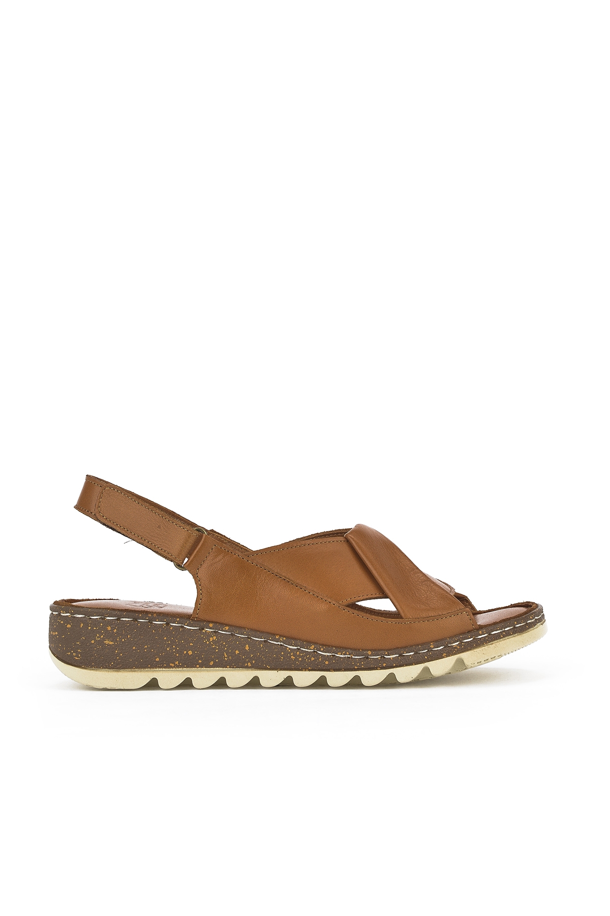 Kadın Hakiki Deri Sandalet 1411008Z018 Taba - Görsel 2