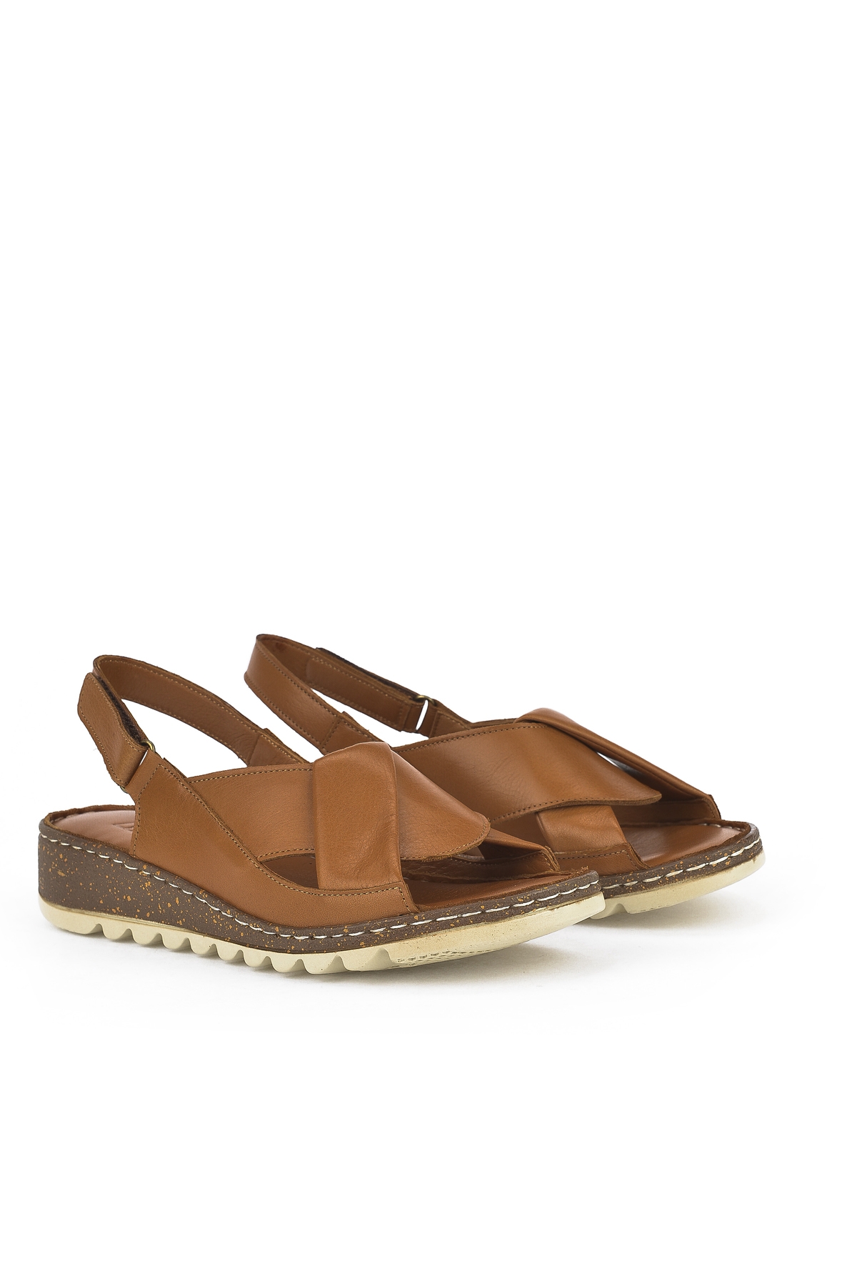 Kadın Hakiki Deri Sandalet 1411008Z018 Taba - Görsel 3