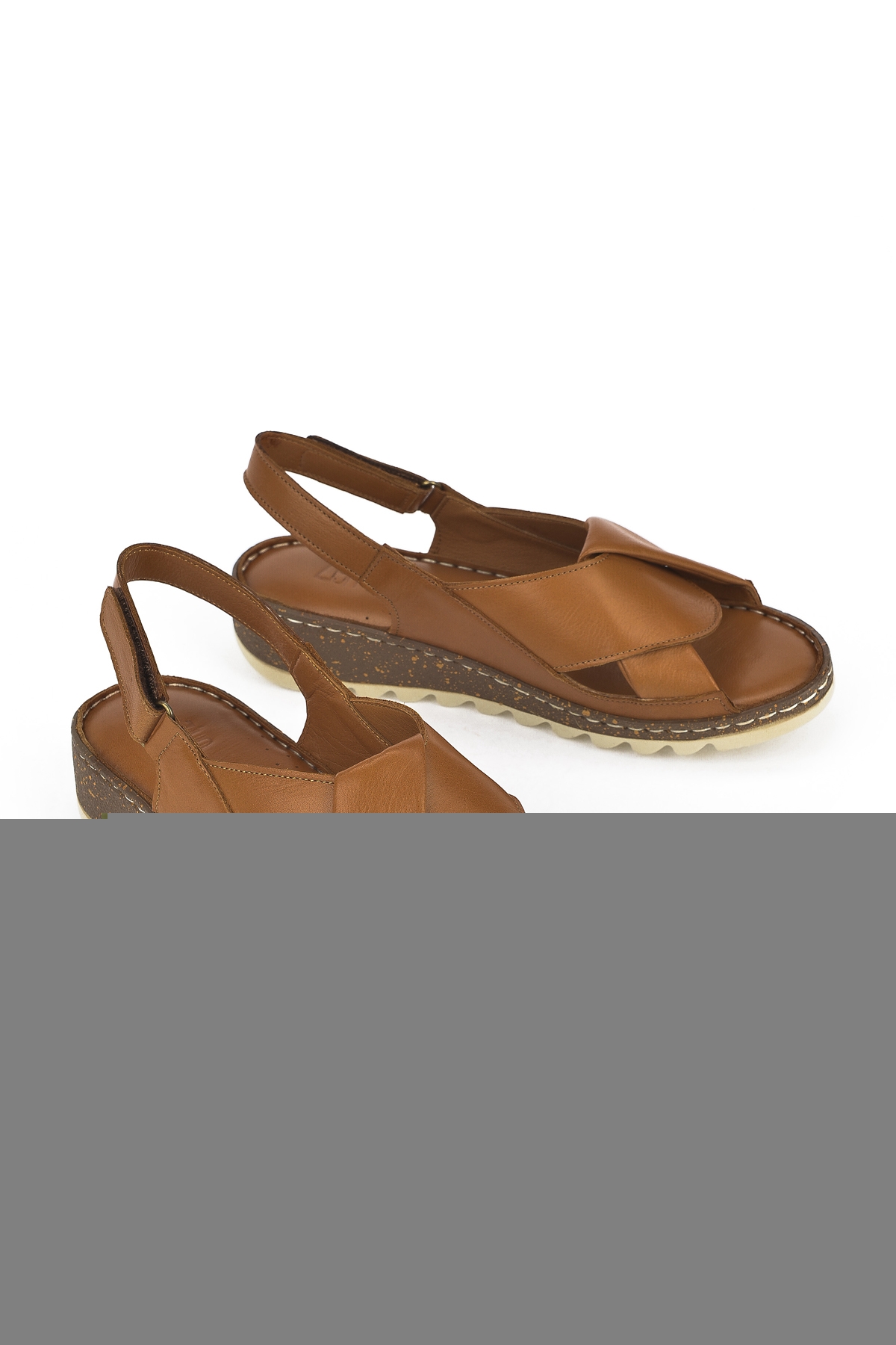 Kadın Hakiki Deri Sandalet 1411008Z018 Taba - Görsel 5