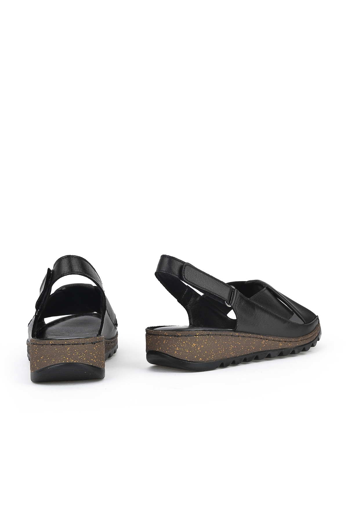 Kadın Hakiki Deri Sandalet 1411008Z018 Siyah - Görsel 4