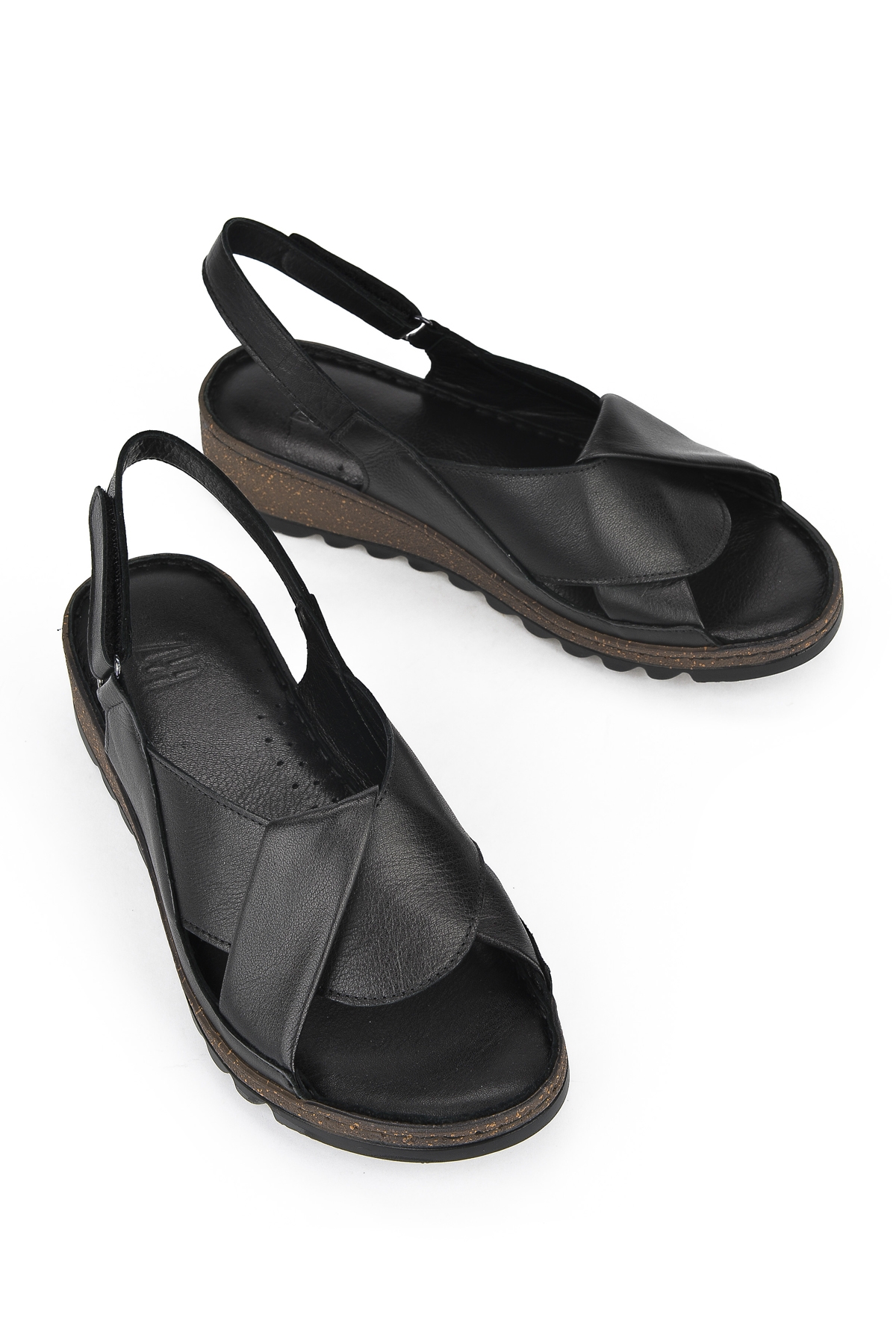 Kadın Hakiki Deri Sandalet 1411008Z018 Siyah - Görsel 5