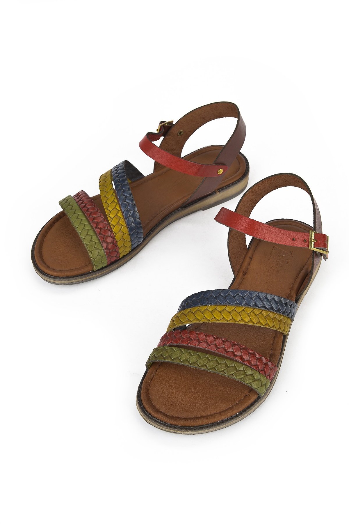 Kadın Hakiki Deri Sandalet 1411010Z421 Multi - Görsel 5