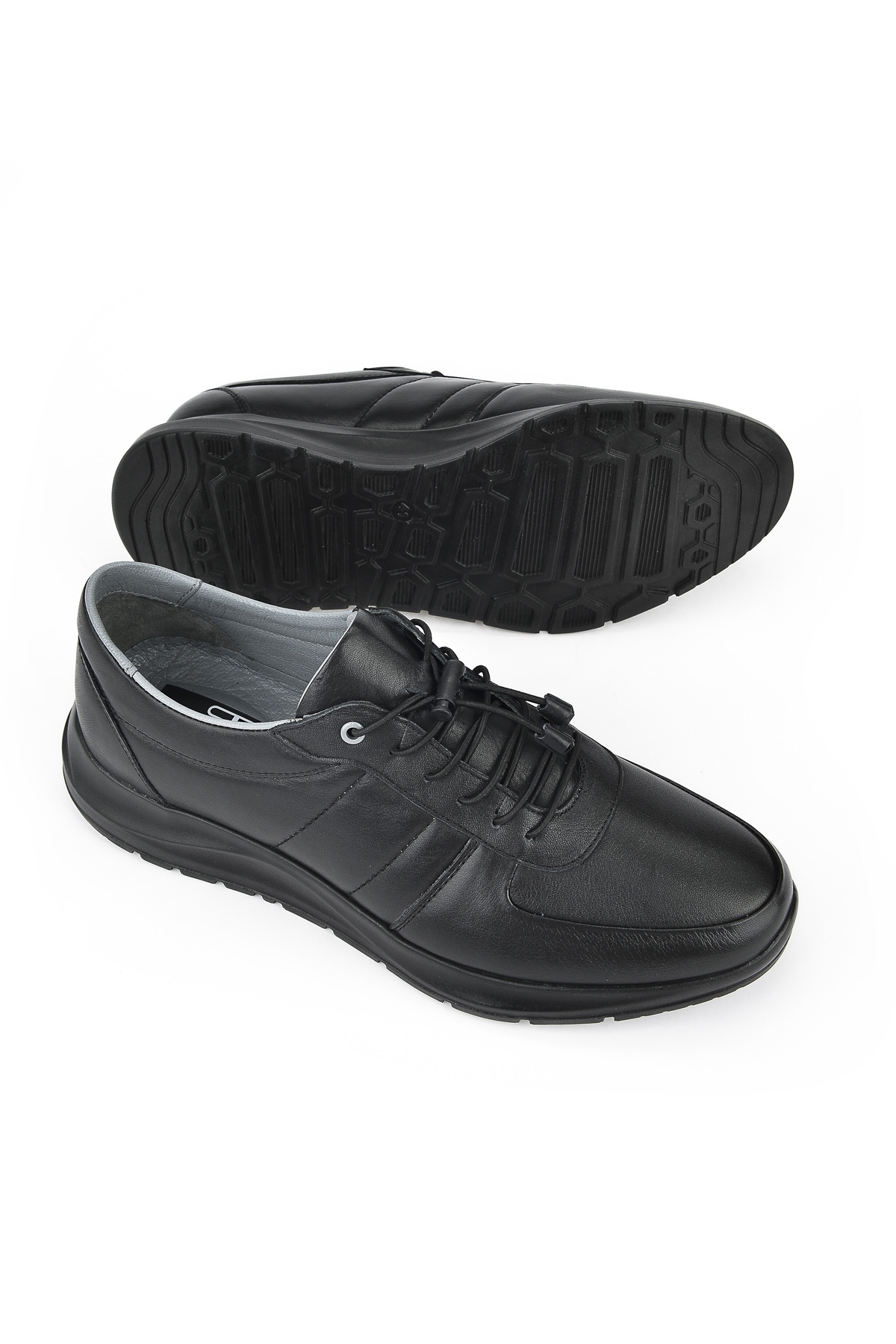 Erkek Hakiki Deri Sneaker 1411013ZS08 Siyah - Görsel 8