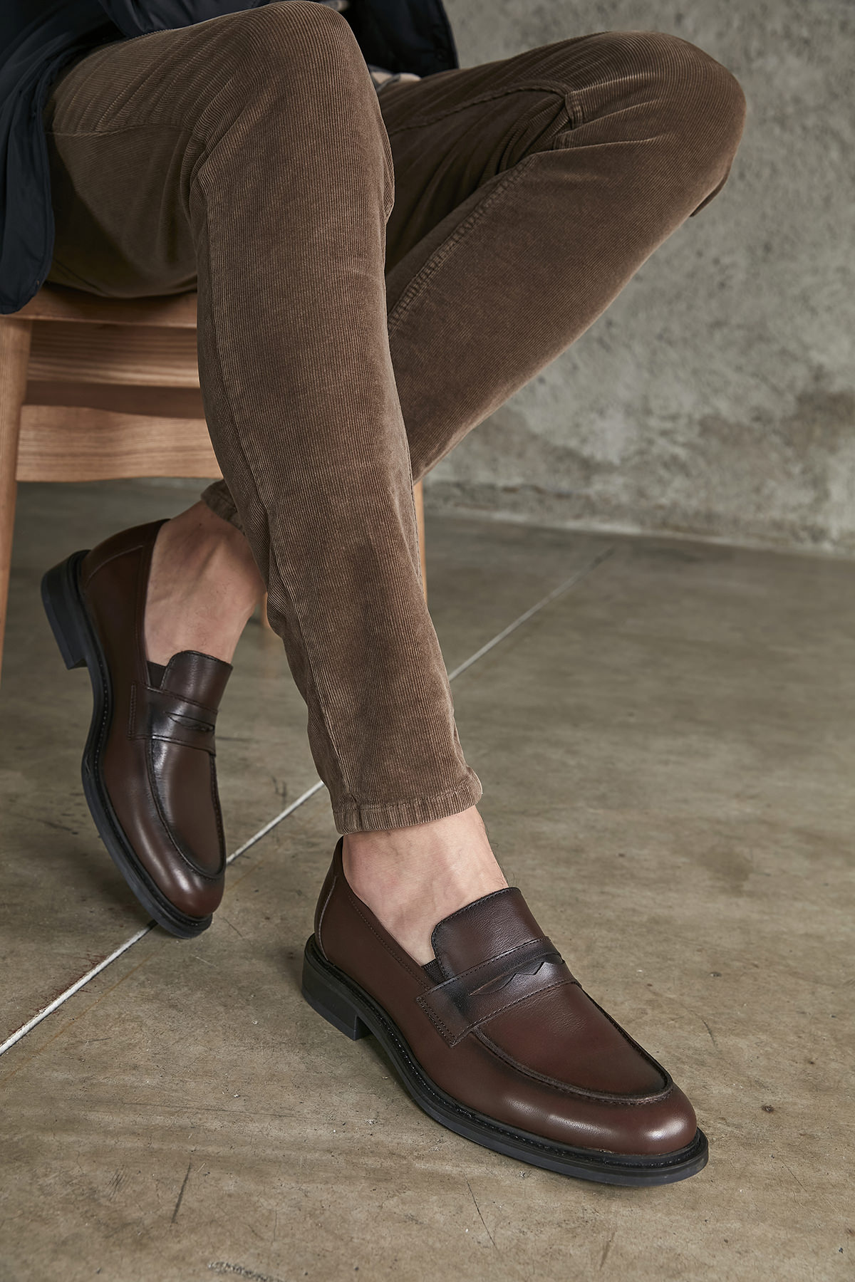 Hakiki Deri Erkek Ayakkabı 141744Z2386 Kahve - Görsel 3