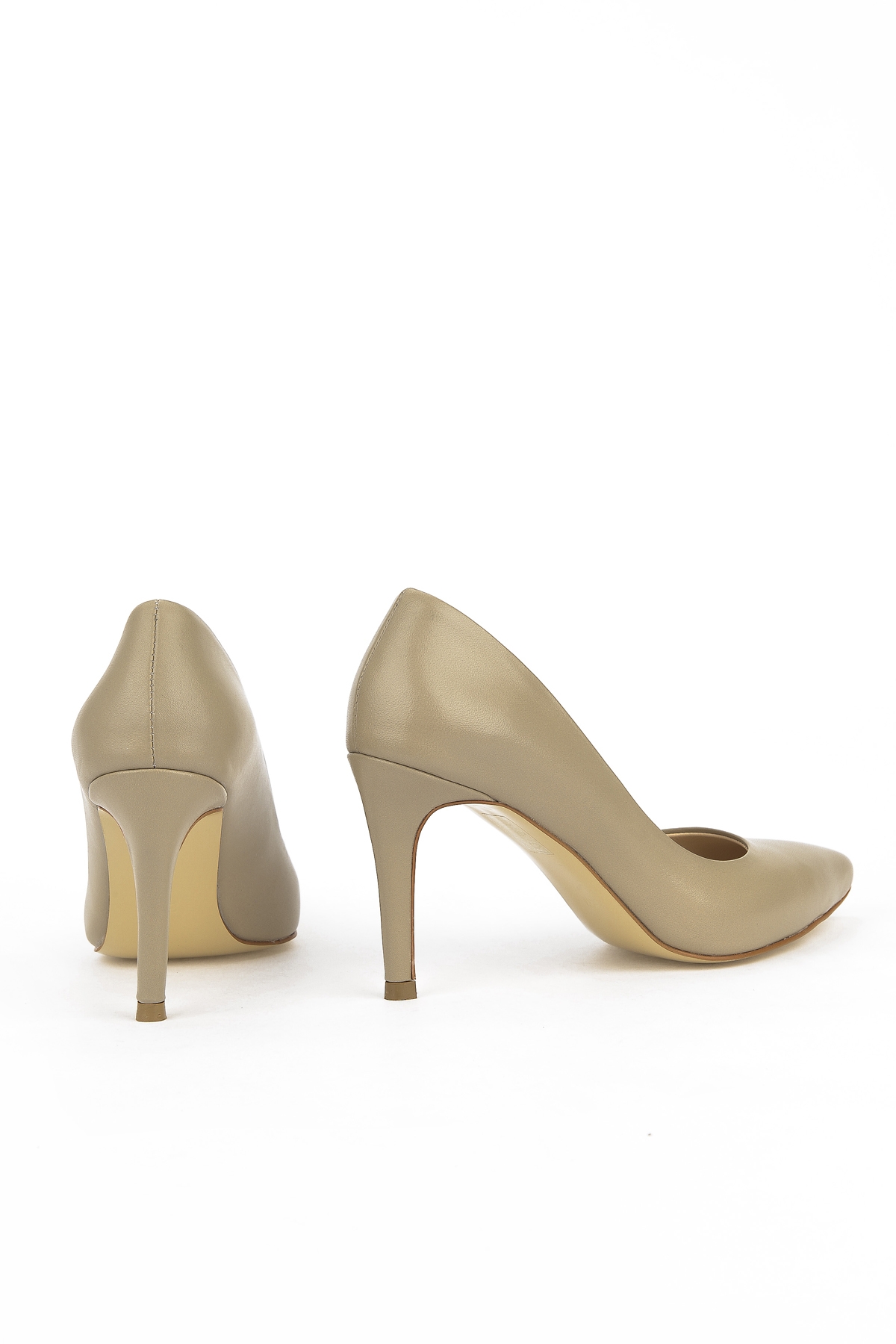 Kadın Hakiki Deri Topuklu Ayakkabı 1231003 4292 Bej - Görsel 6