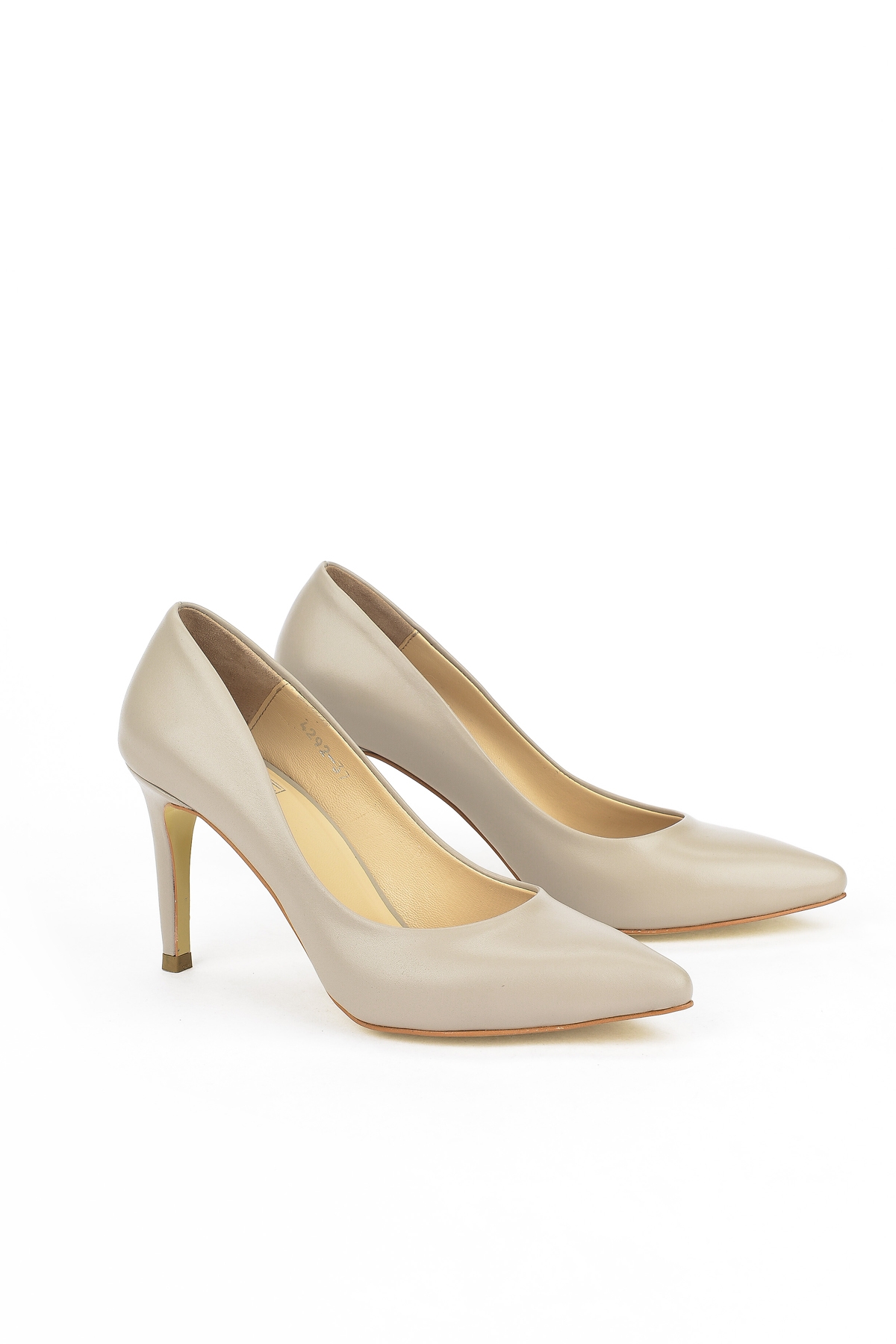 Kadın Hakiki Deri Topuklu Ayakkabı 1231003 4292 Taş - Görsel 3