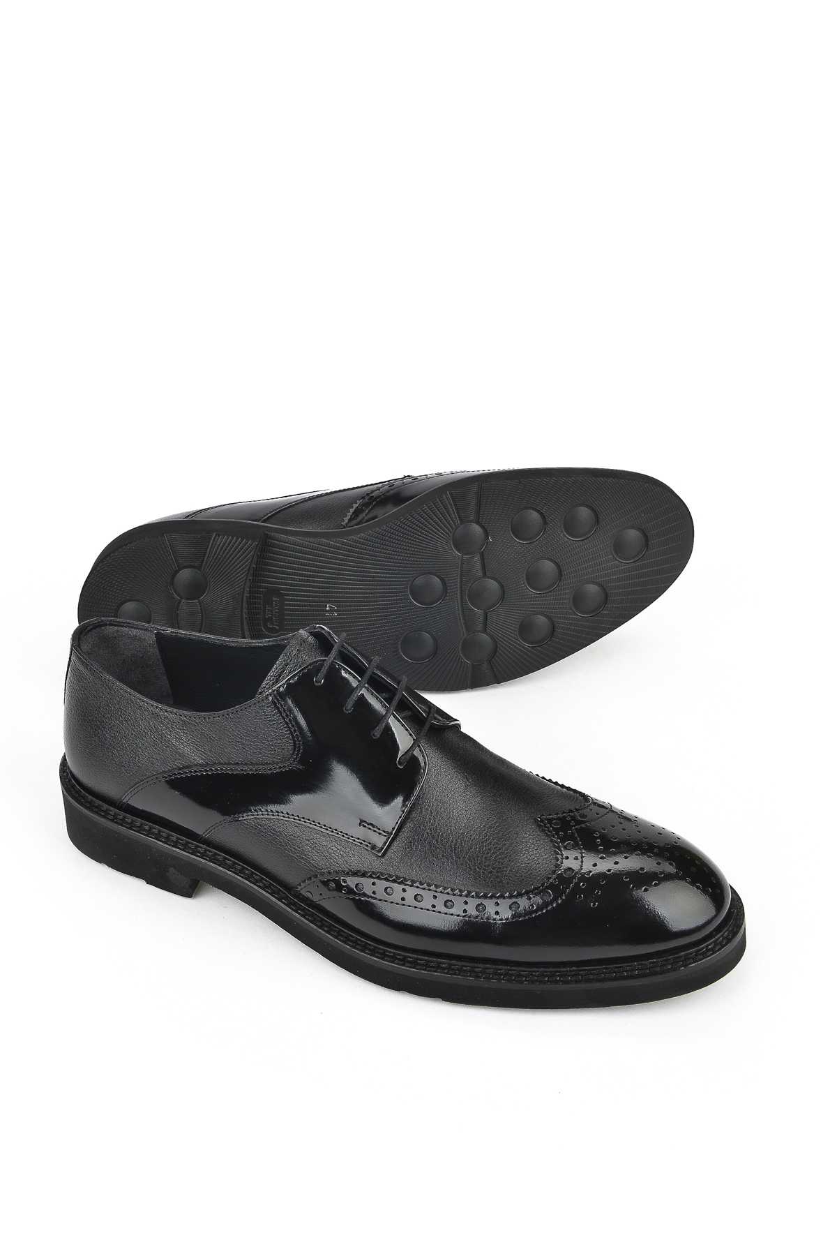 Erkek Hakiki Deri Ayakkabı 123145 625 Siyah - Görsel 7