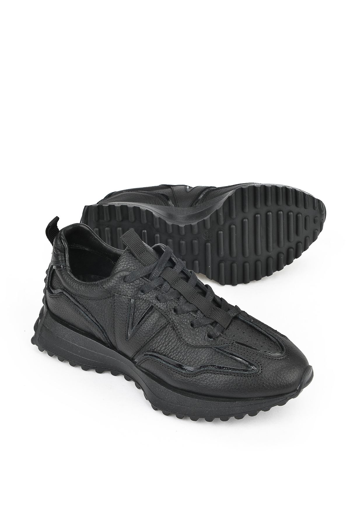 Kadın Hakiki Deri Sneaker 1431000Z4660 Siyah - Görsel 7