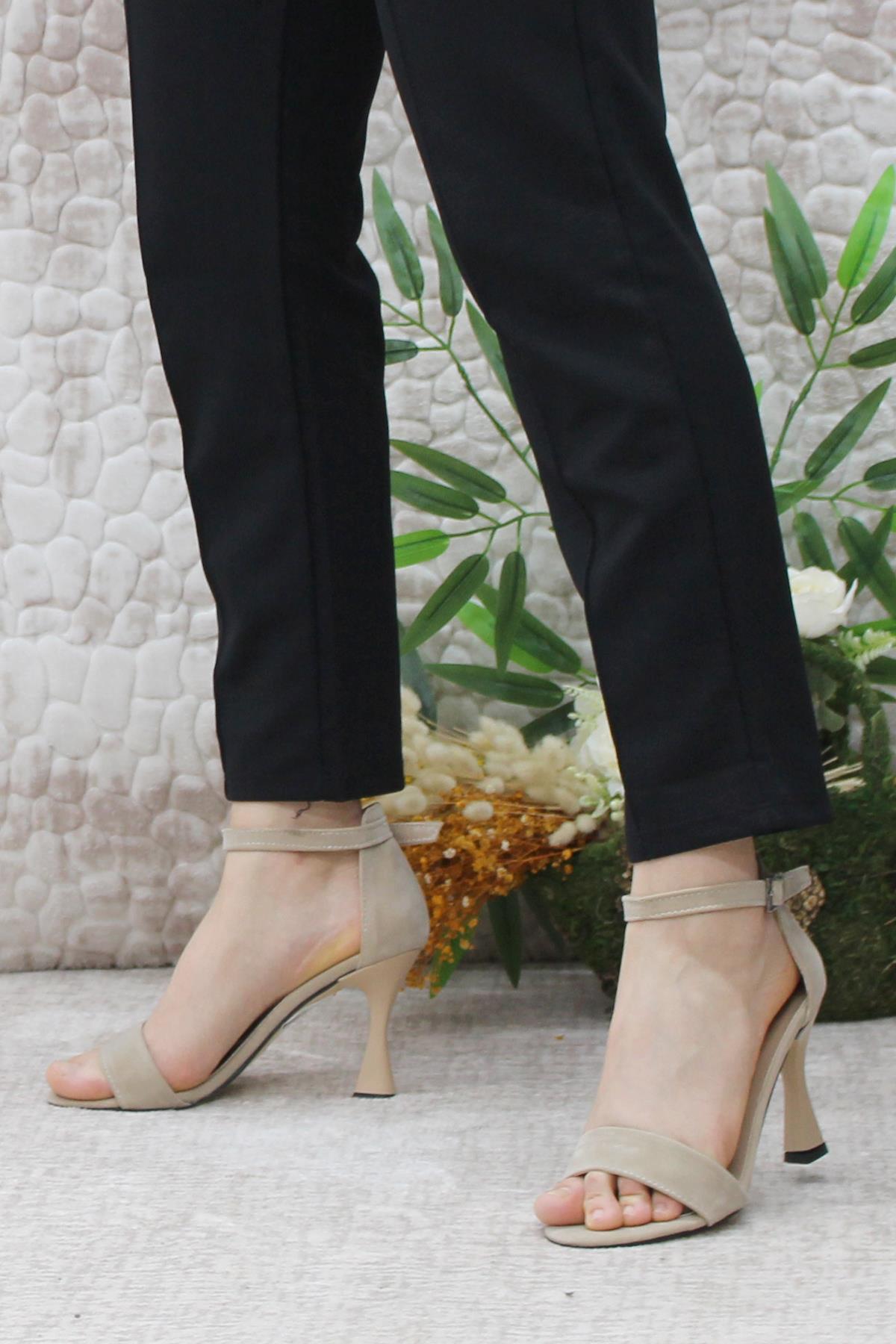 6382 Topuklı Tek Bant Kadın Ayakkabı - Görsel 4