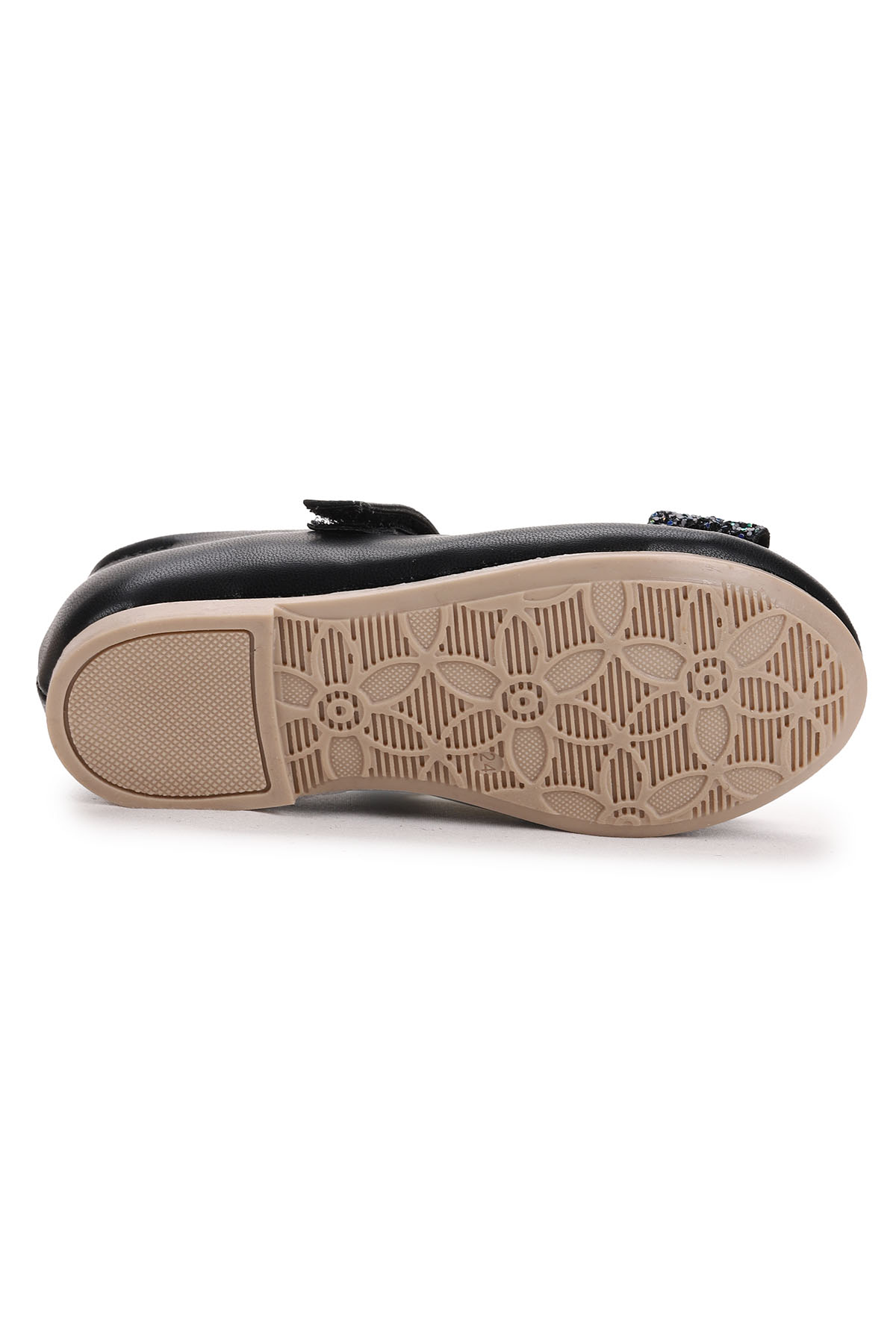 Cırtlı Fiyonklu Kız Çocuk Babet Ayakkabı Ege 200 Cilt Siyah - Görsel 7