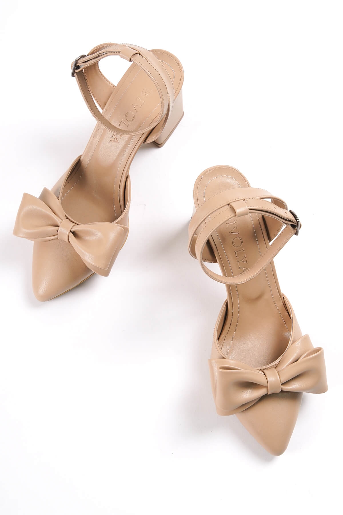 Derin Nude Cilt Fiyonklu Topuklu Günlük Ayakkabı - Görsel 3