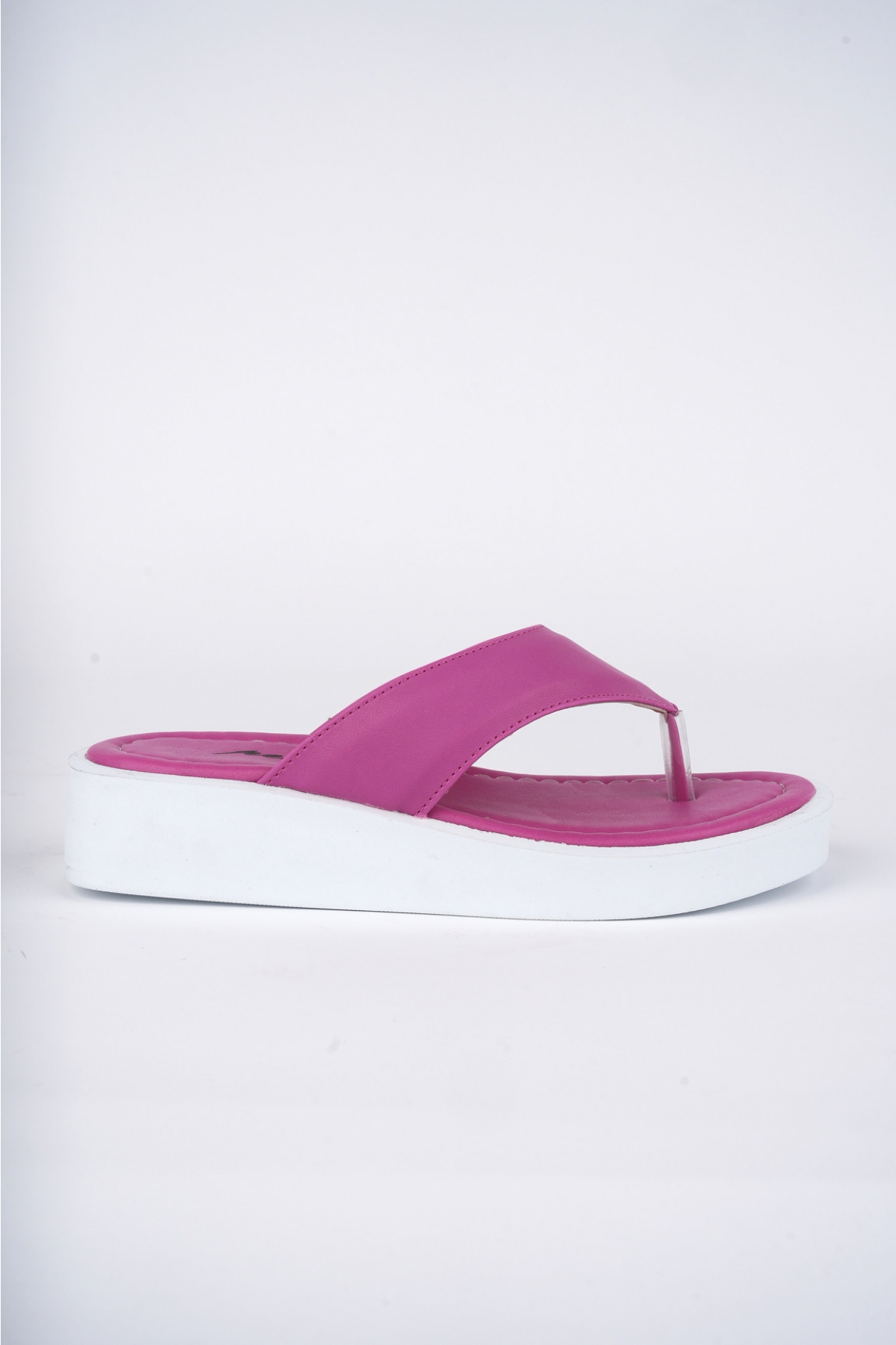 Kadın Garantili Hafif Esnek Poli Flatform Taban Parmak Arası Günlük Terlik PPL.5000 Fuşya - Görsel 4
