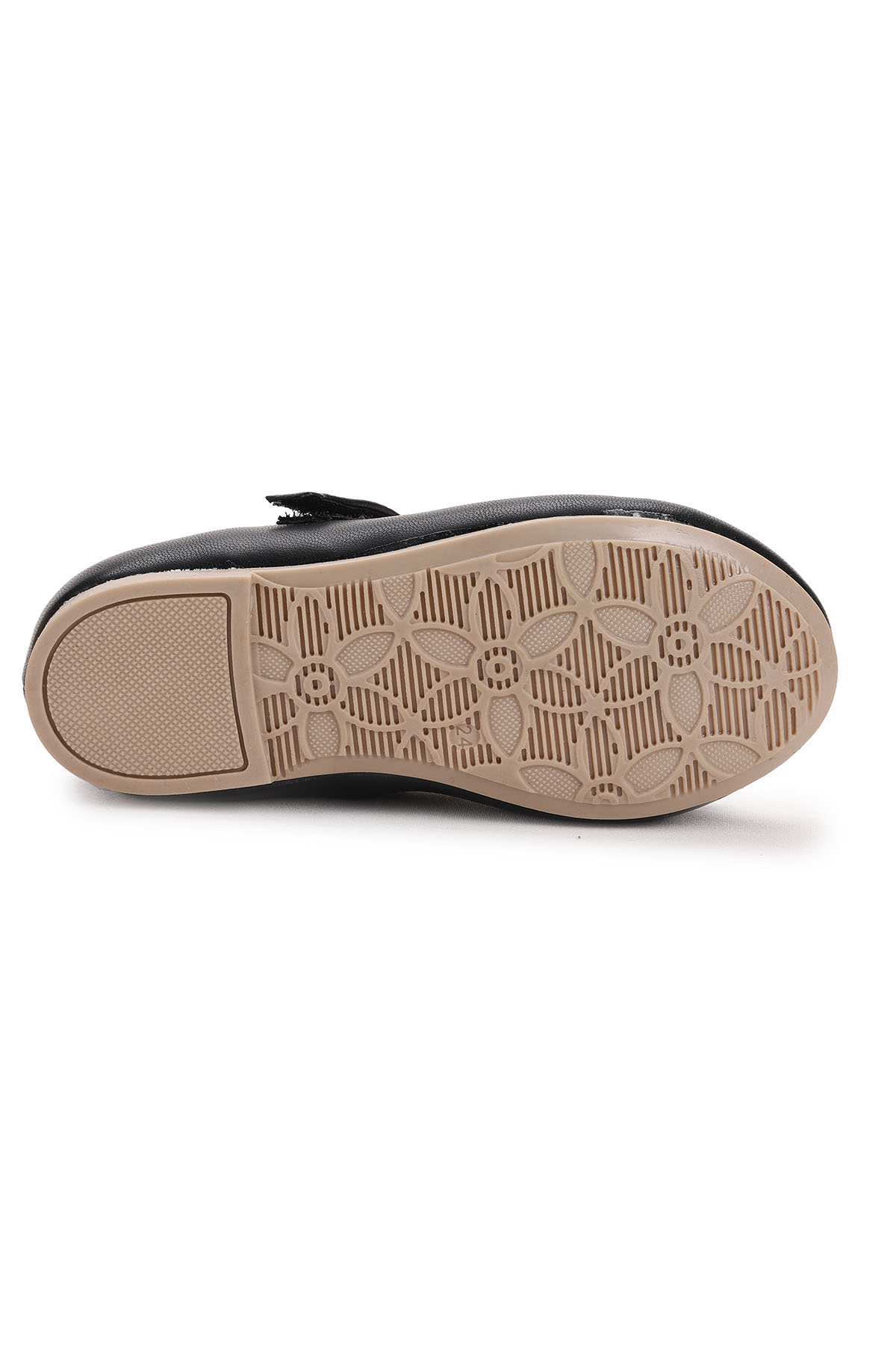 Cırtlı Fiyonklu Kız Çocuk Babet Ayakkabı Ege 201 Cilt Siyah - Görsel 7