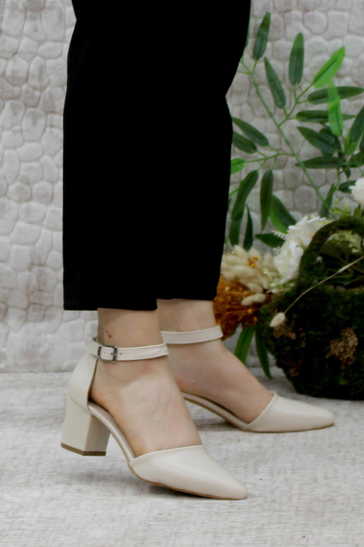 422 Fashion Kalın Topuklu Kadın Ayakkabı - Görsel 2