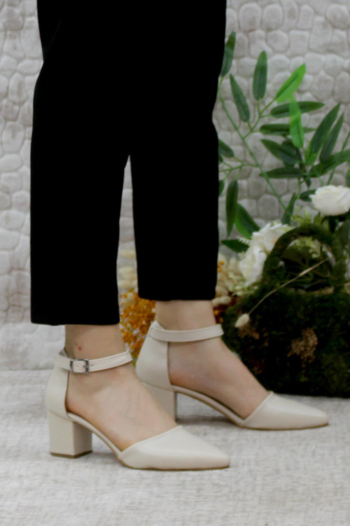 422 Fashion Kalın Topuklu Kadın Ayakkabı - Görsel 3