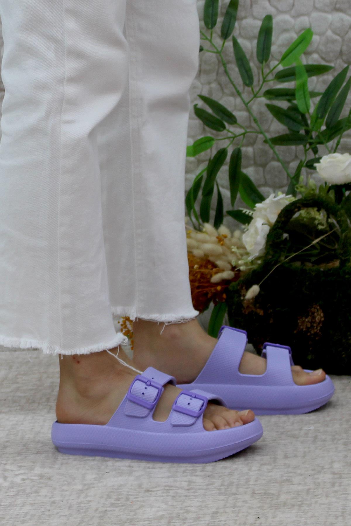 EZ0095 Plaj Deniz Havuz Terliği Hafif Rahat Esnek Kadın Terlik - Görsel 3