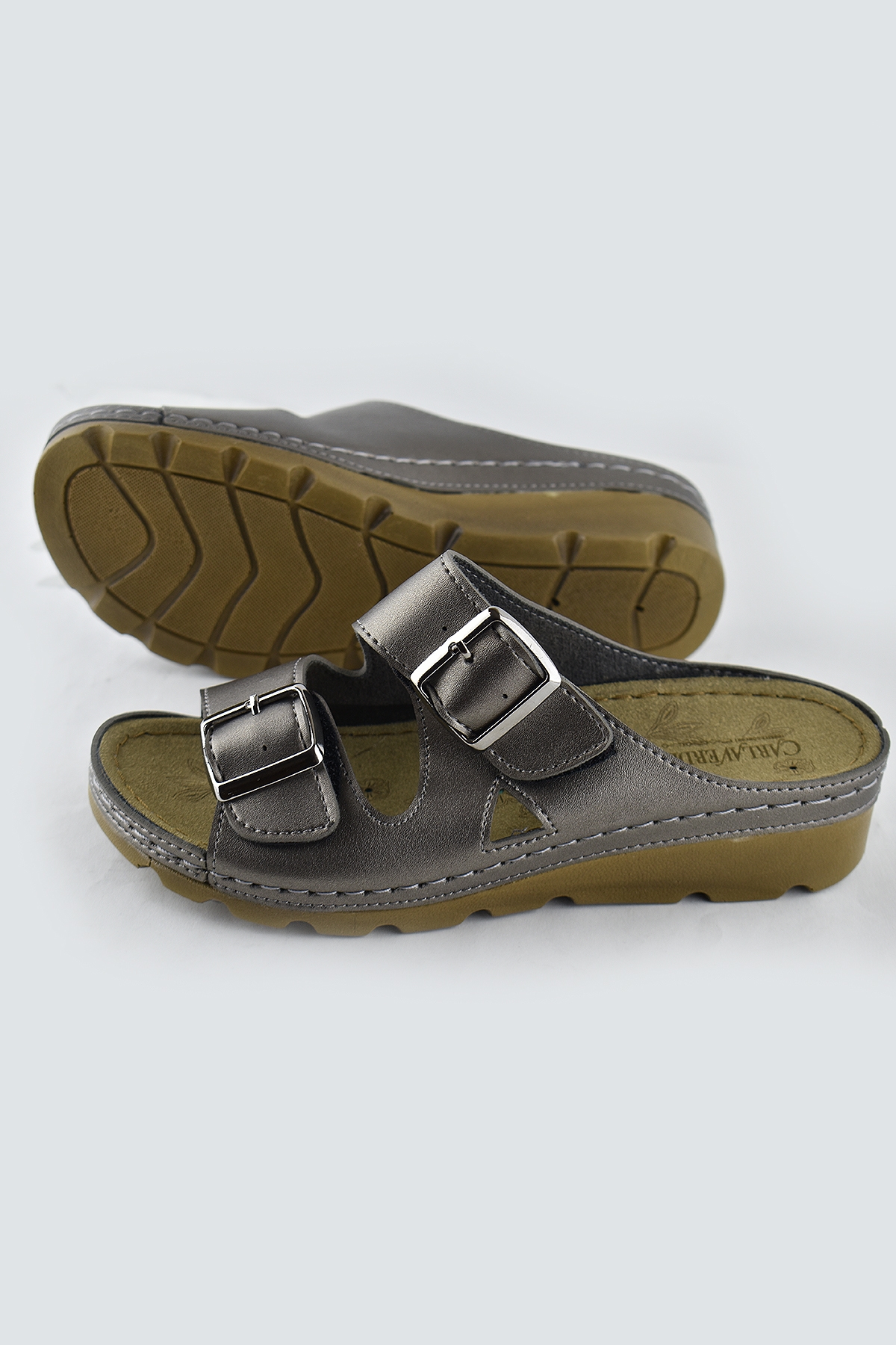 Ayakkabı Burada 160117 Carlaverde Tam Ortopedik Kadın Terlik Günlük Kadın Terlik - Görsel 5