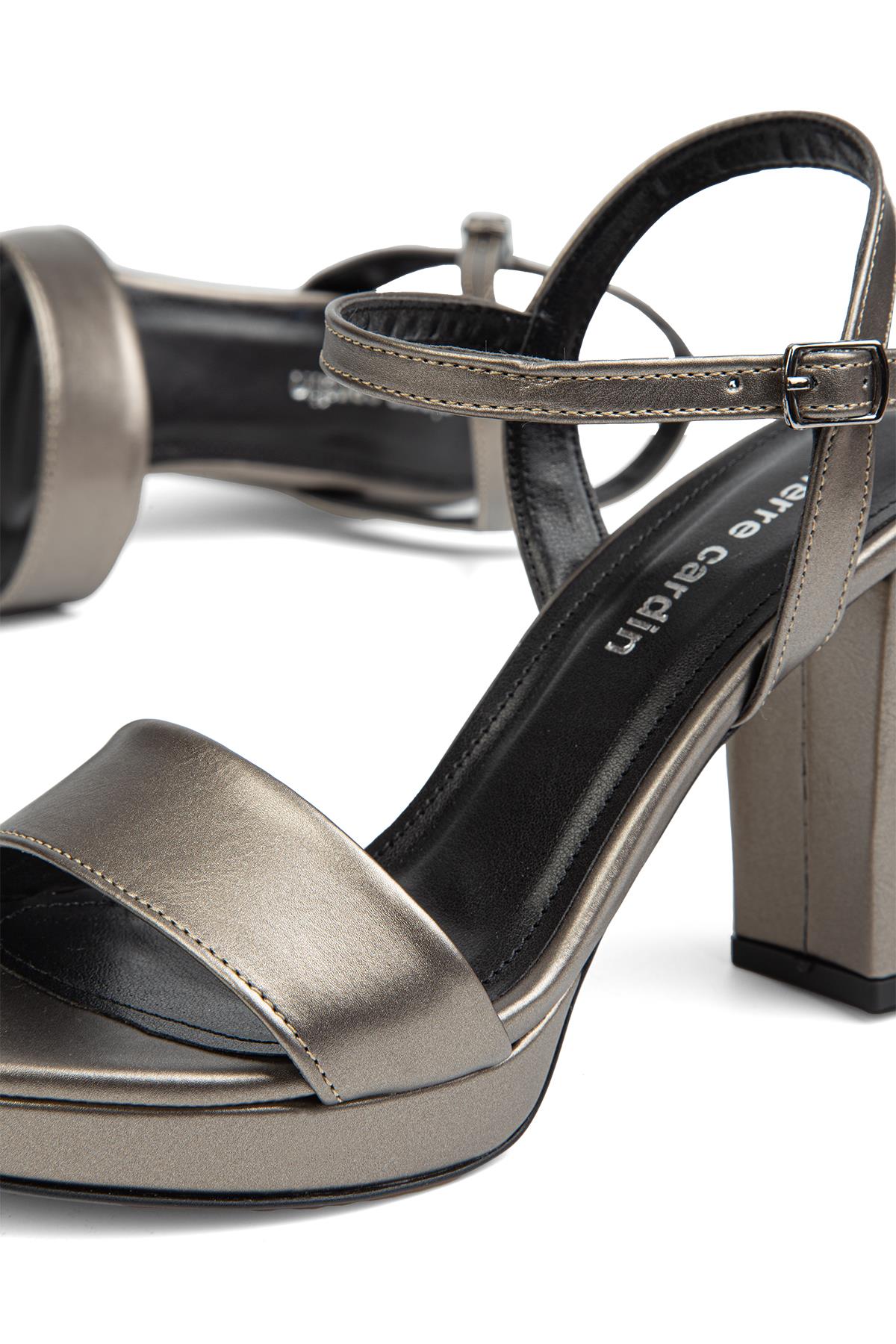 ® | PC-52370-3822 Platin Cilt - Kadın Topuklu Ayakkabı - Görsel 5