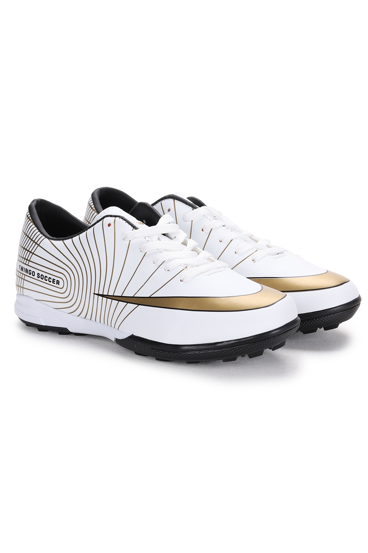 130 Halı Saha Erkek Çocuk Futbol Ayakkabı Beyaz - Altın - Görsel 3