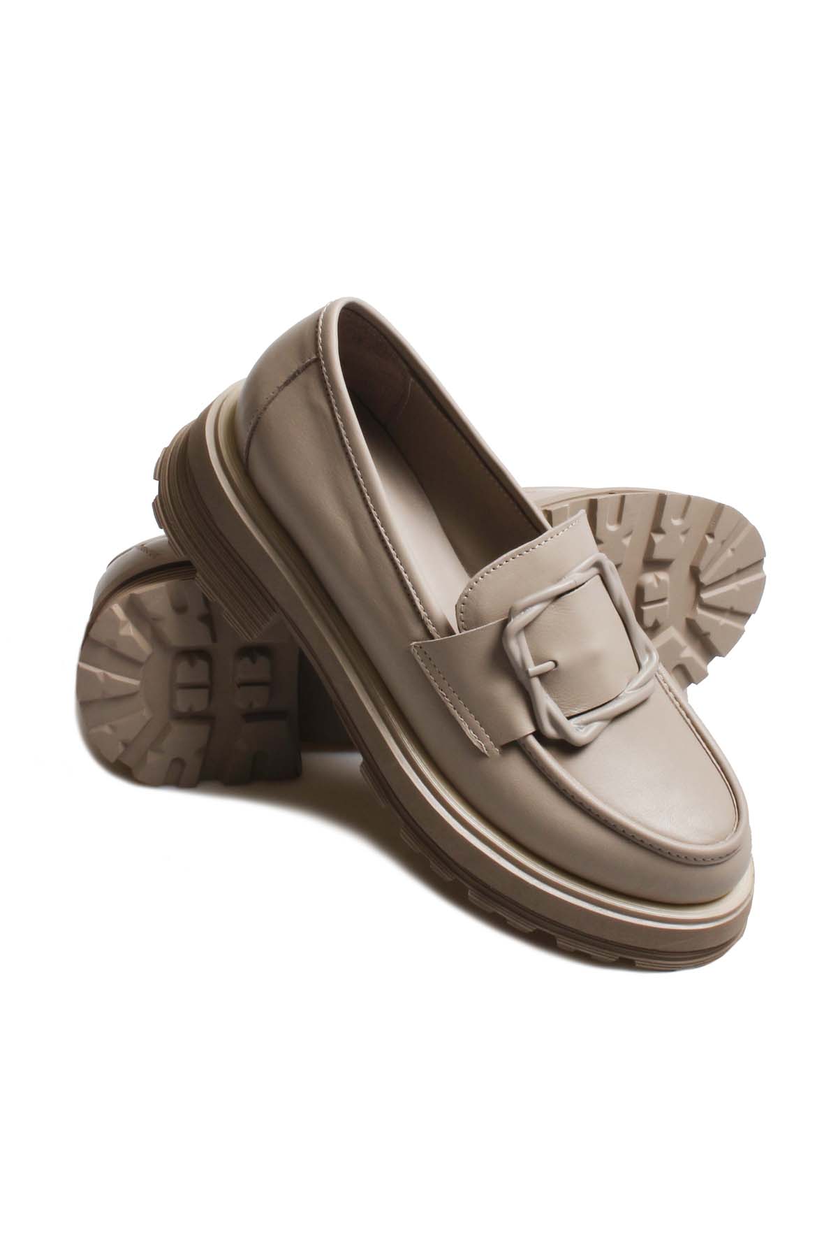 Hakiki Deri Kadın Casual Ayakkabı 965ZA3287 - Görsel 5