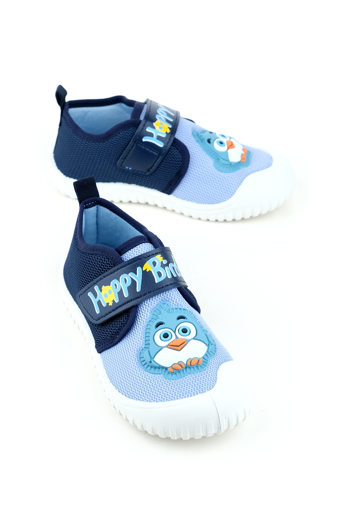 Yazlık Erkek Çocuk Keten Happy Bird Cırt Cırtlı Ayarlanabilir Ayakkabı - Görsel 2