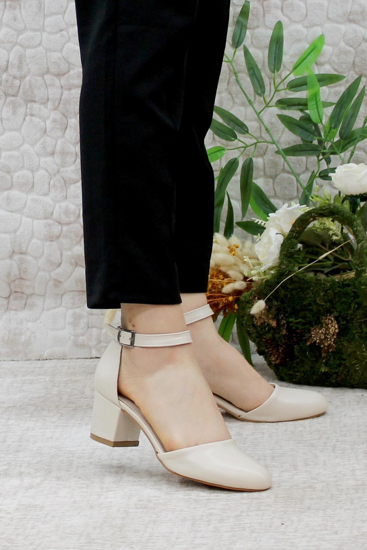 429 Fashion Kalın Topuklu Kadın Ayakkabı - Görsel 2