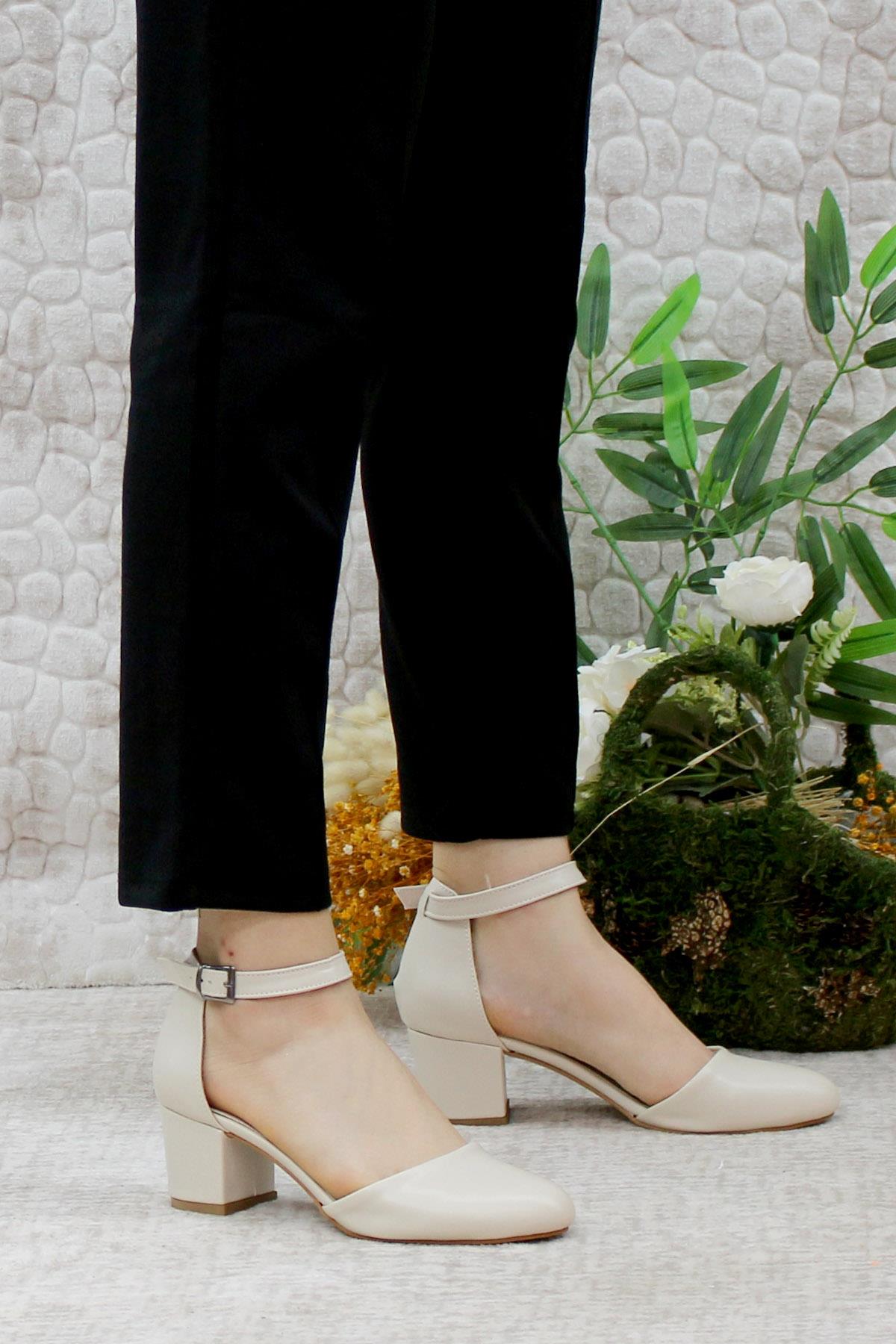 429 Fashion Kalın Topuklu Kadın Ayakkabı - Görsel 3