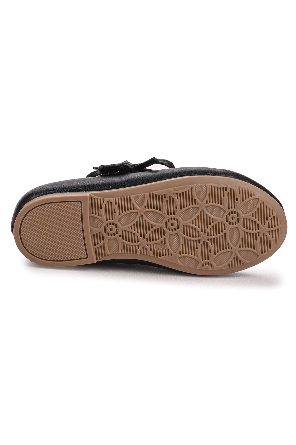 Bareti İncili Cırtlı Kız Çocuk Babet Ayakkabı Siyah - Görsel 8