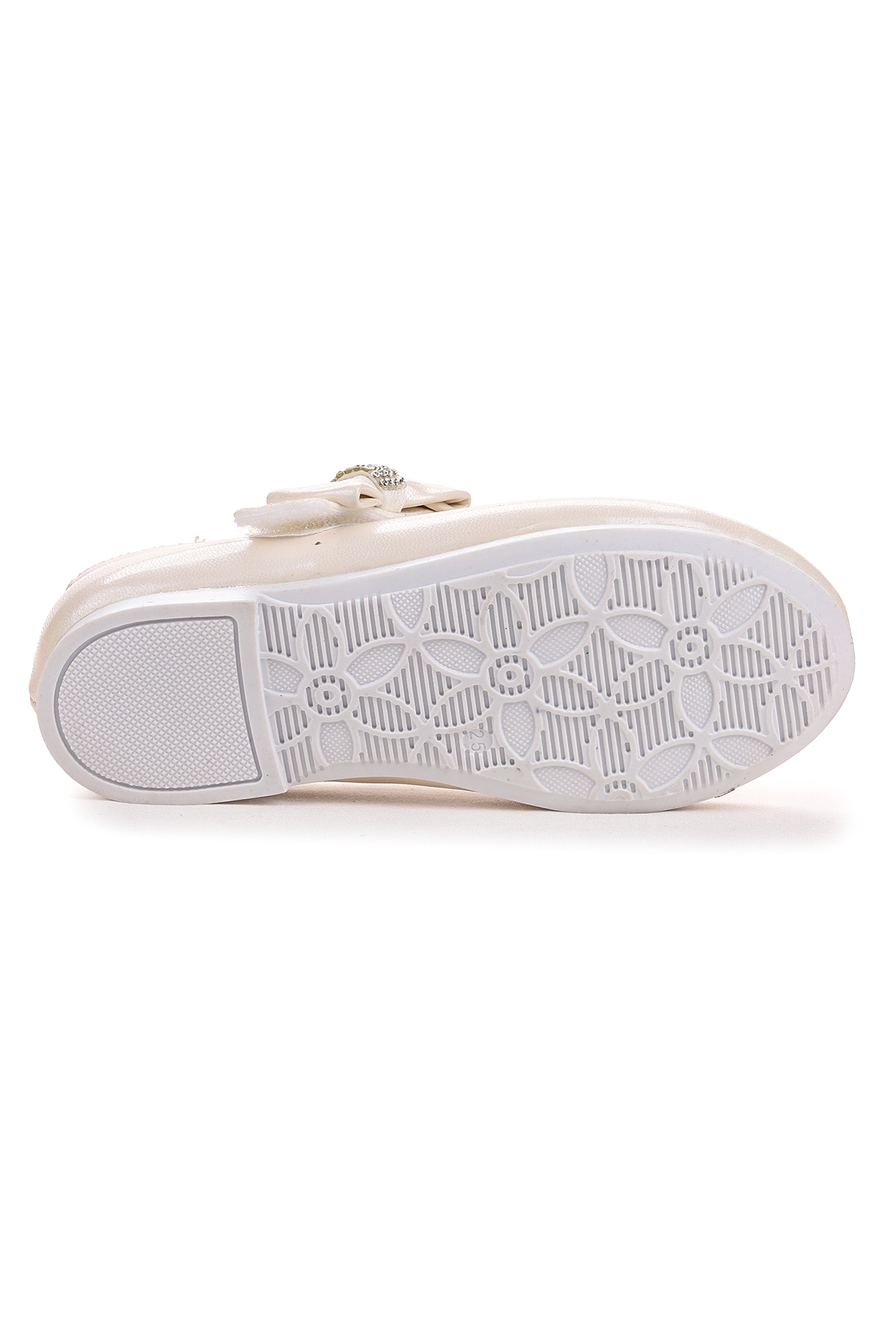 Cerry Cırtlı Kız Çocuk Taşlı Babet Ayakkabı Sedef - Görsel 8