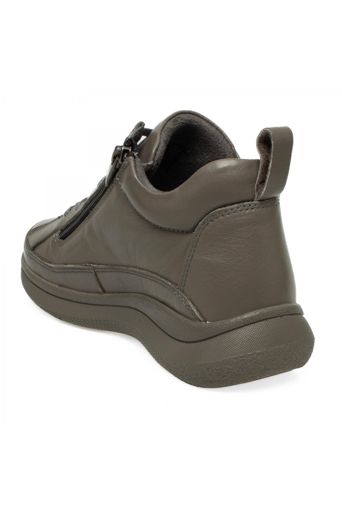 ̇ Neva 27954 Comfort Deri̇ Gri̇ Kadın Bot - Görsel 5